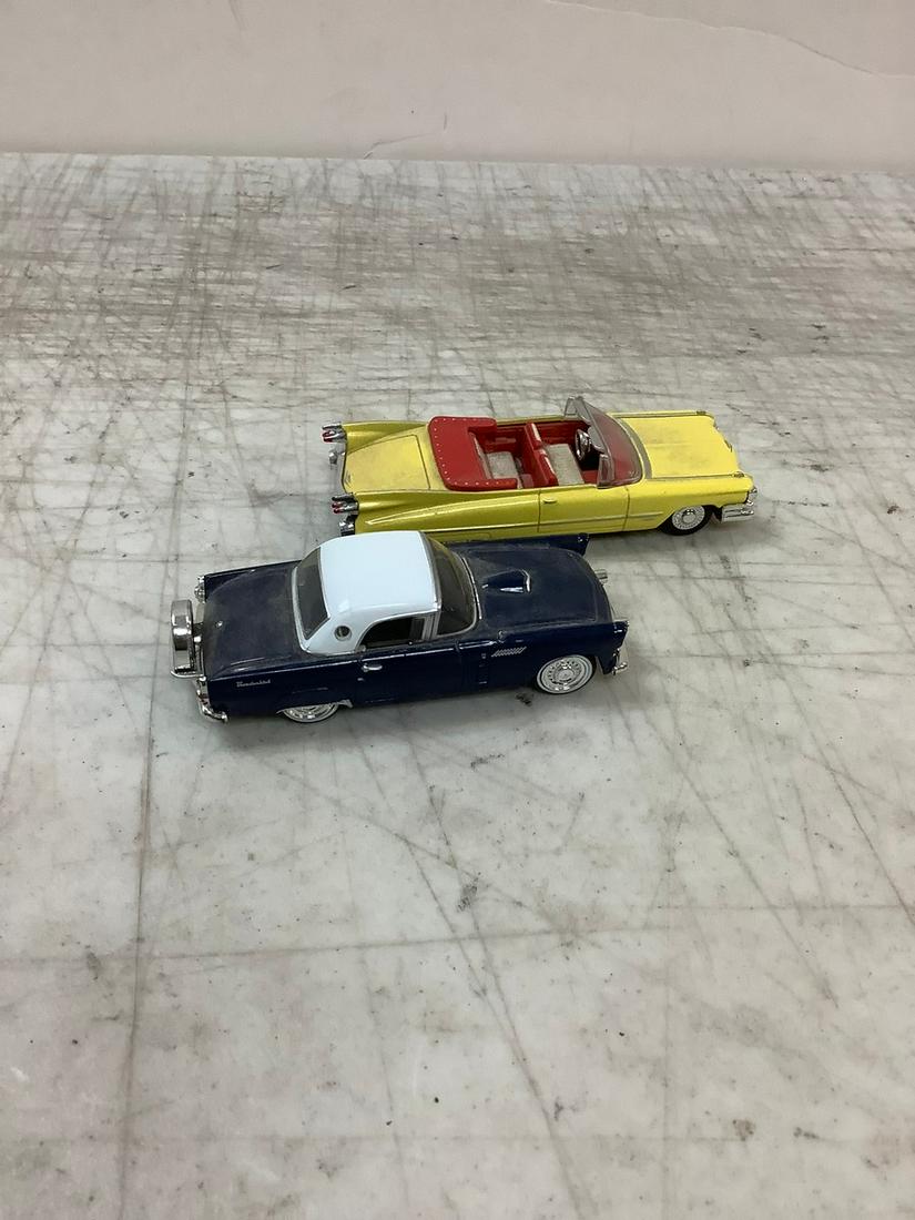 New Ray 1959 Cadillac Series 62, Motor Max 1956 Ford Thunderbird, longest 4.5" (1 of 1)