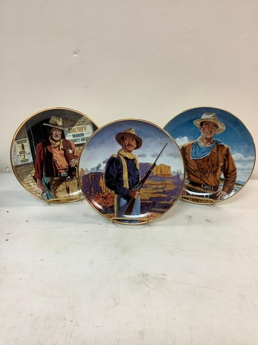 Lot of John Wayne Numbered Limited Edition Decorative Plates on Stands 8x8 (1 of 1)