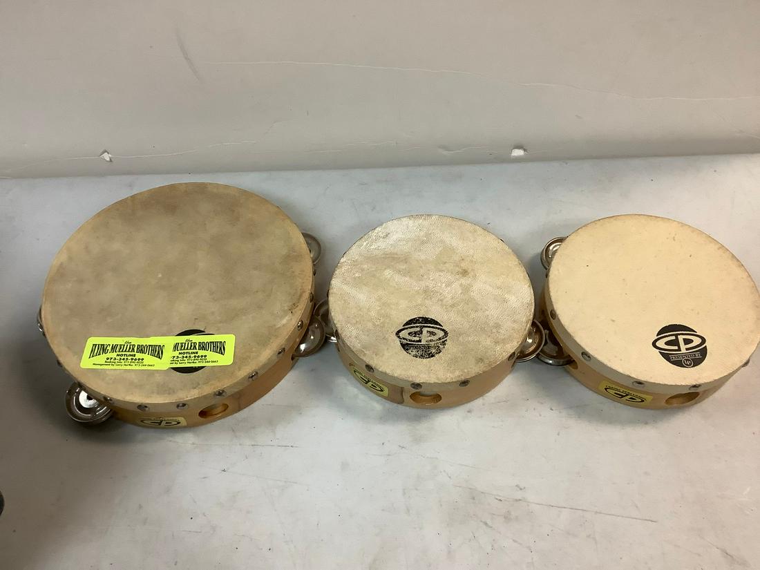 Lot of 3 Cosmic Percussion Tambourines 6" & 8" (1 of 1)