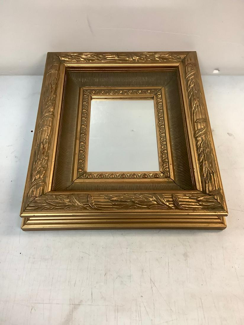Decorative wood framed wall mirro, 15.5 x 14.5": Decorative wood framed wall mirro, 15.5 x 14.5"