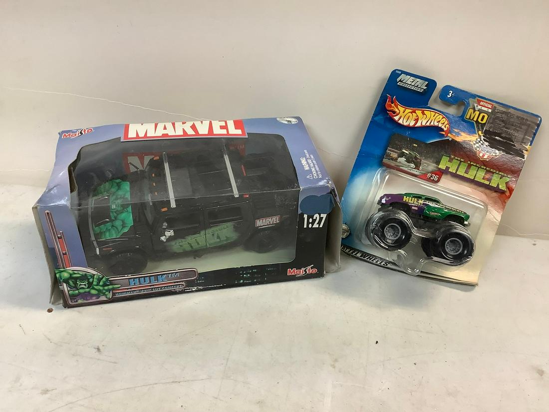 Maisto Marvel Hummer H2 "Hulk" & Hulk Hot Wheel (1 of 1)
