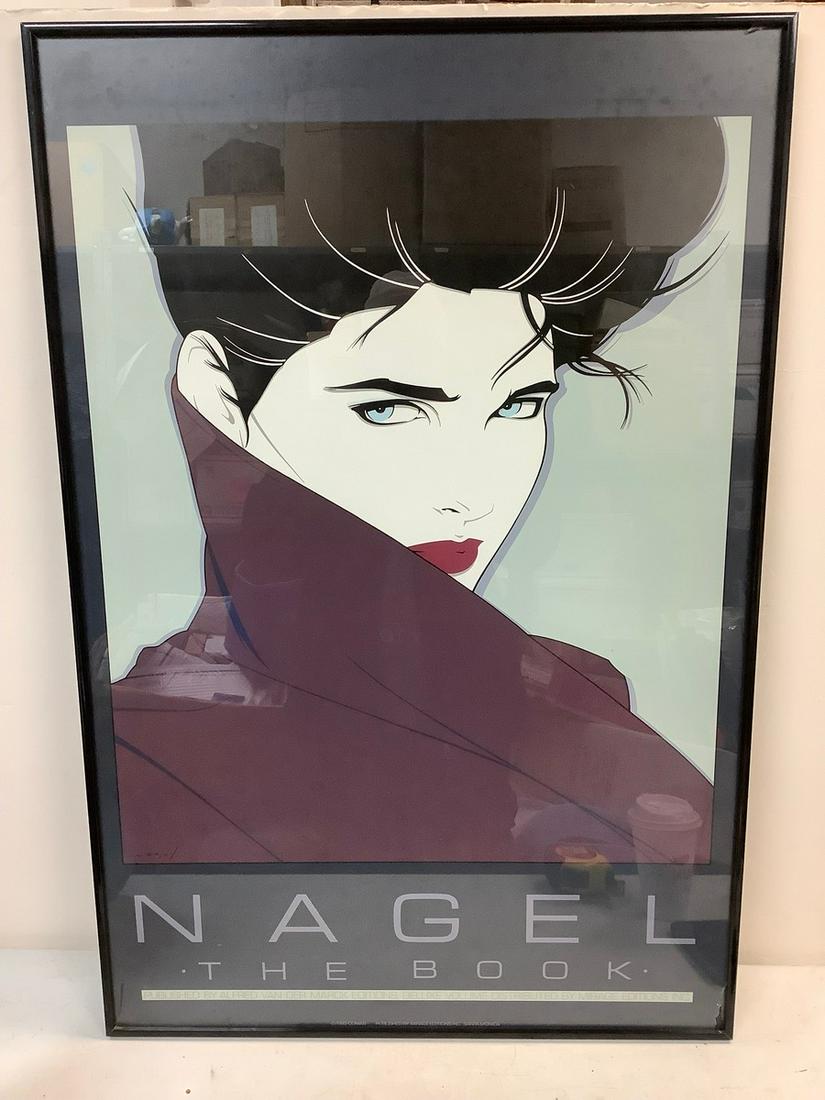 Framed 1985 Patrick Nagel The Book Picture 24x36.5 (1 of 1)