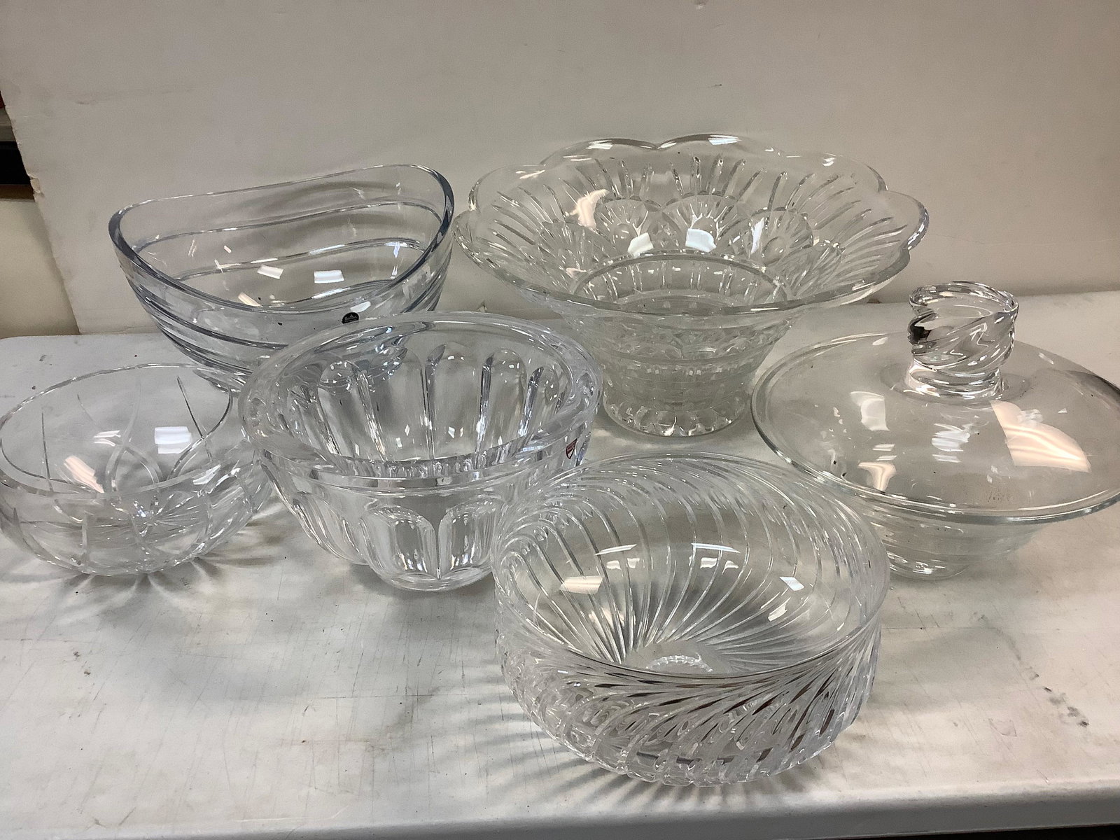 Lot of Rosenthol, Orrefors, Atlantis and More Crystal Bowls Biggest 14x14x7: Lot of Rosenthol, Orrefors, Atlantis and More Crystal Bowls Biggest 14x14x7