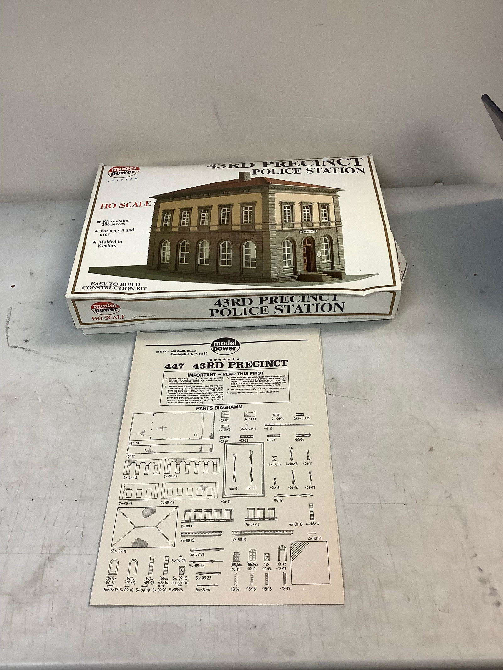 Model Power 43rd Precinct Police Station HO Scale Construction Set No.447 (1 of 1)
