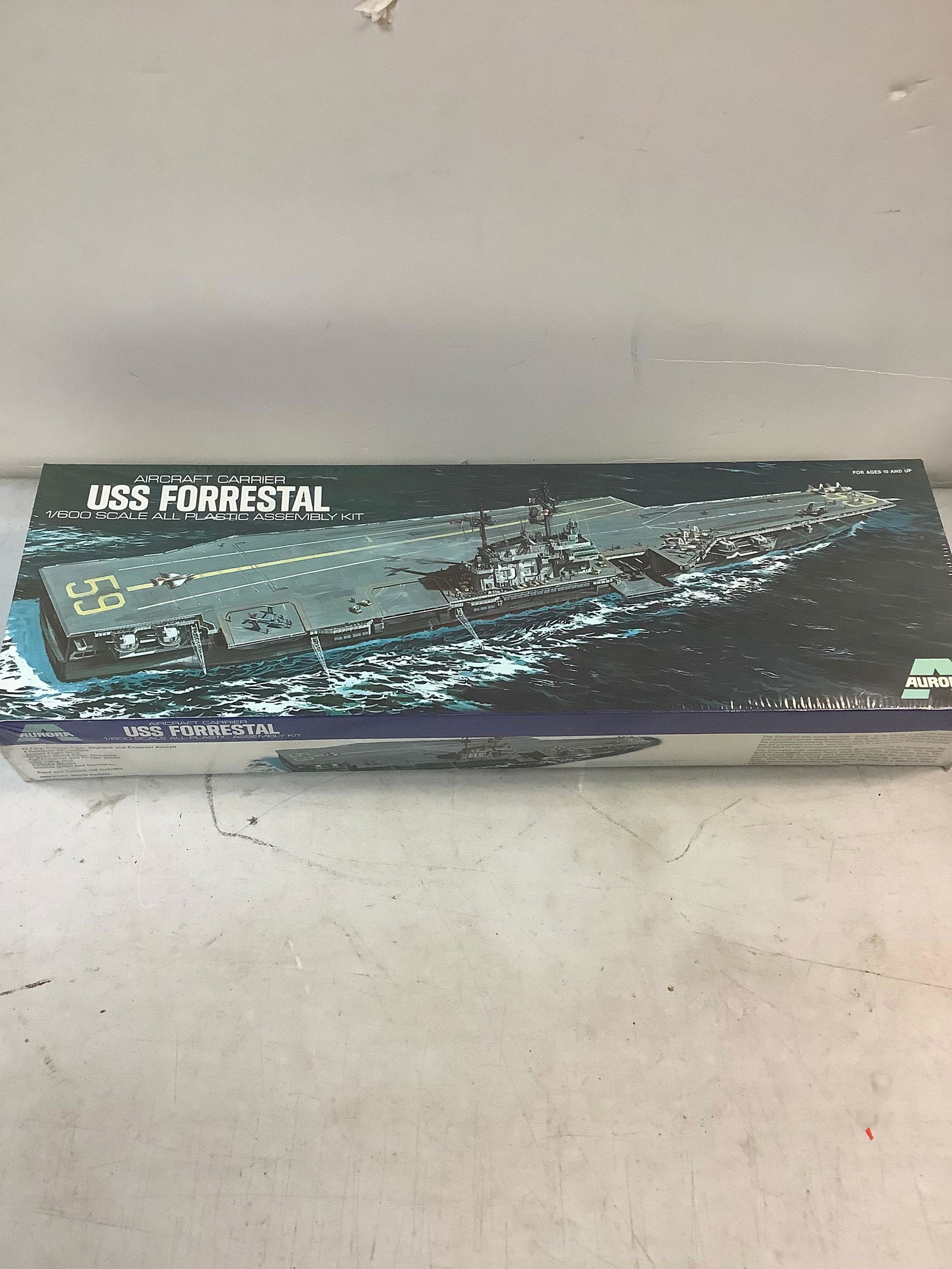 Sealed Aurora Aircraft Carrier USS Forrestal 1/600 Scale Model Kit (1 of 1)