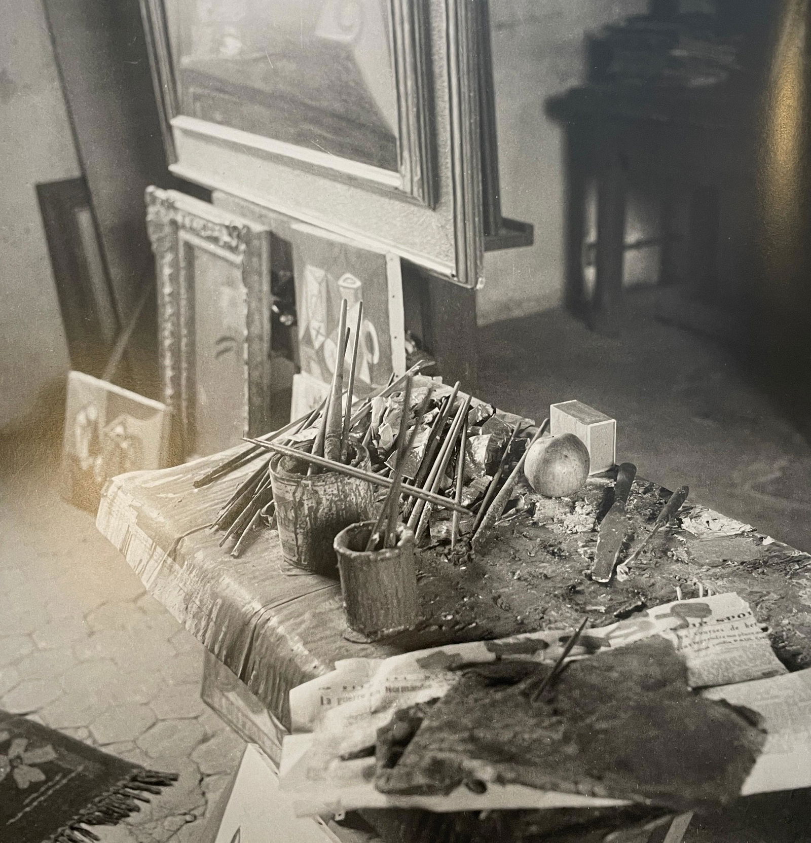 Cecil Beaton - Picassos Brushes, 1944: CECIL BEATON (1904-1980) Picassos Brushes, 1944 Print in Colors 10 1/4" x 10 1/2" Cecil Beaton was a British photographer and designer best known for his elegant photographs of high society. Working w