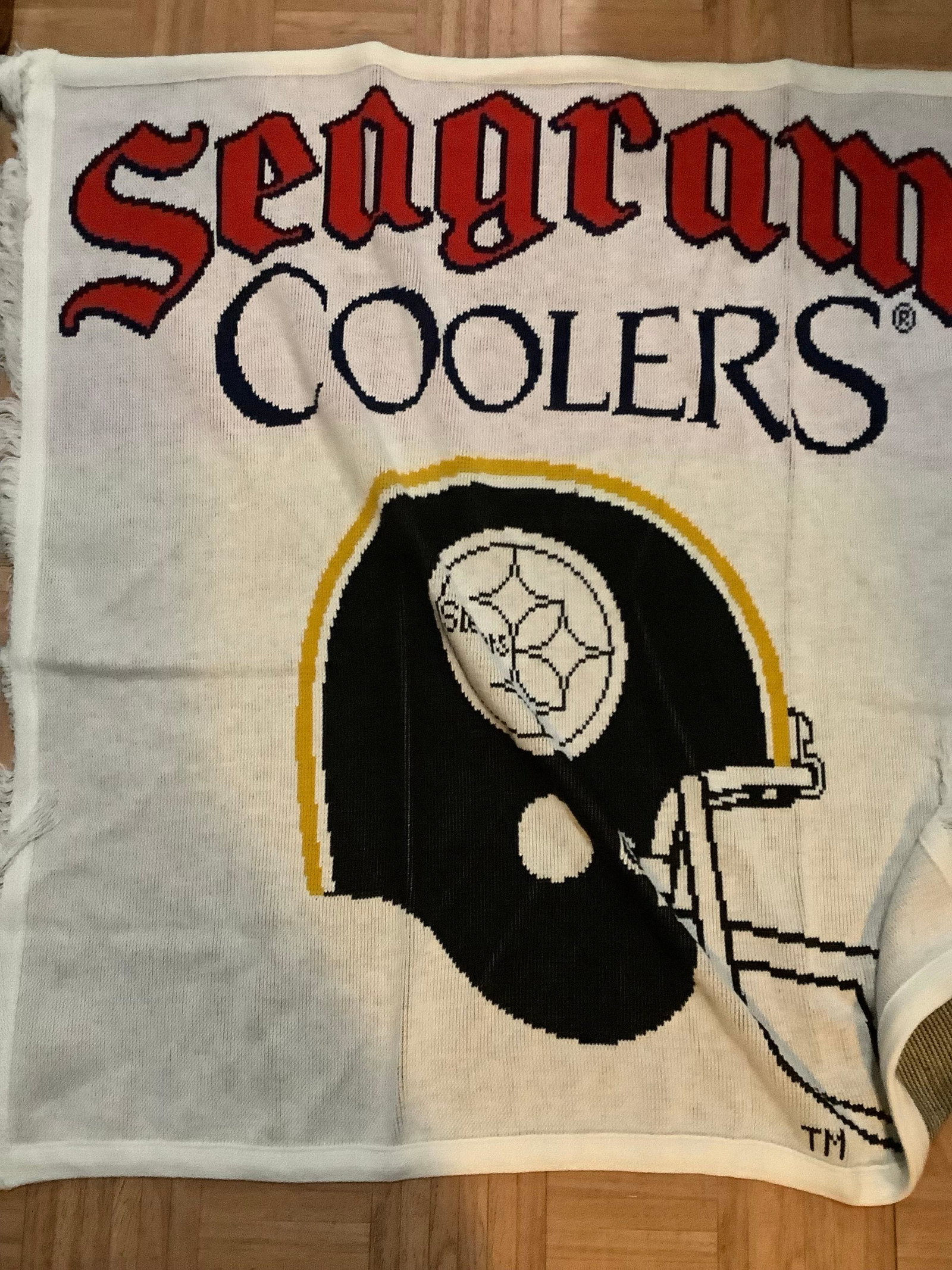 Seagram's Coolers Steelers Throw Blanket 42.5x48.5: Seagram's Coolers Steelers Throw Blanket 42.5x48.5