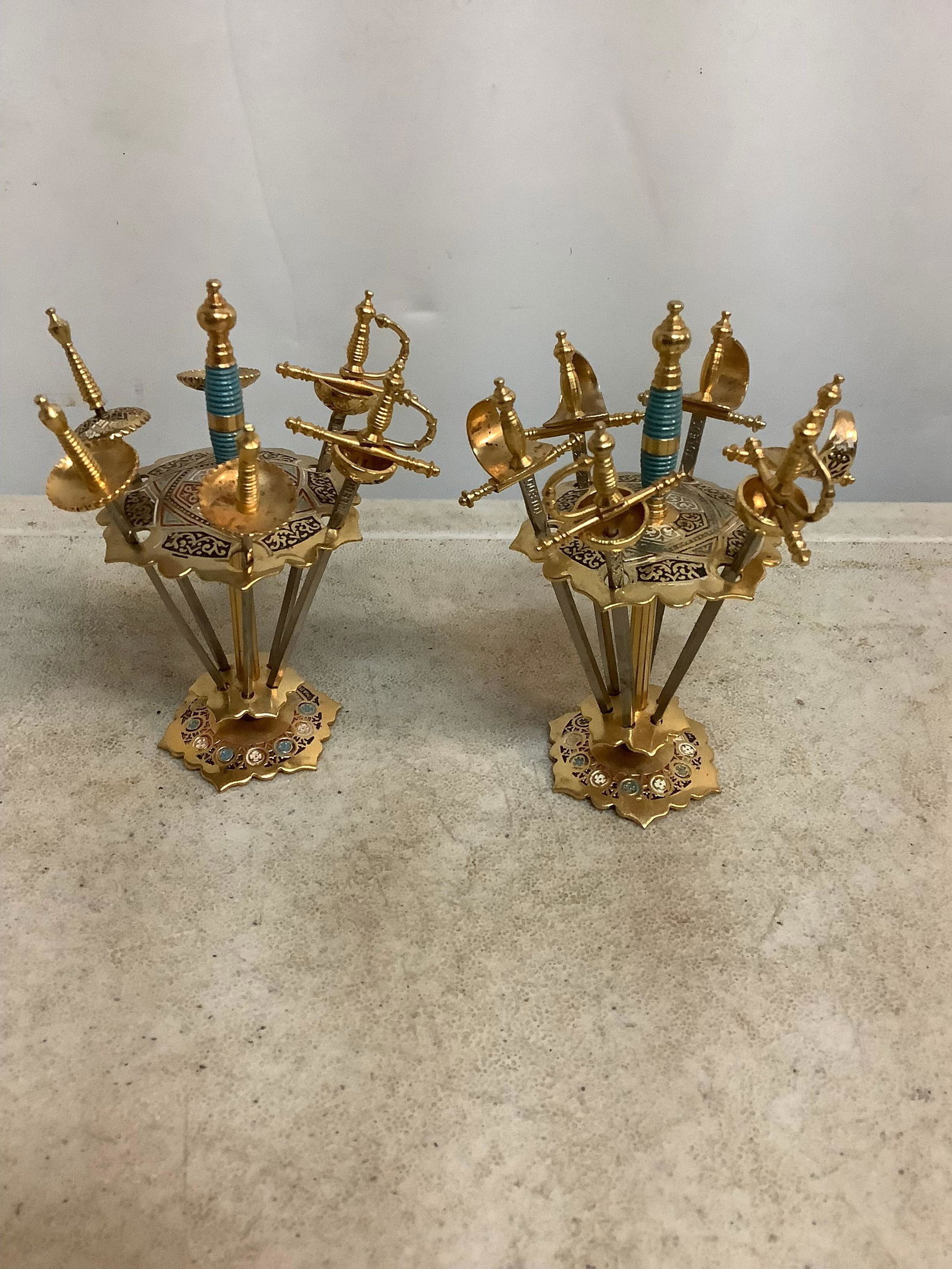 2 miniature sword holders with 12 swords (1 of 1)