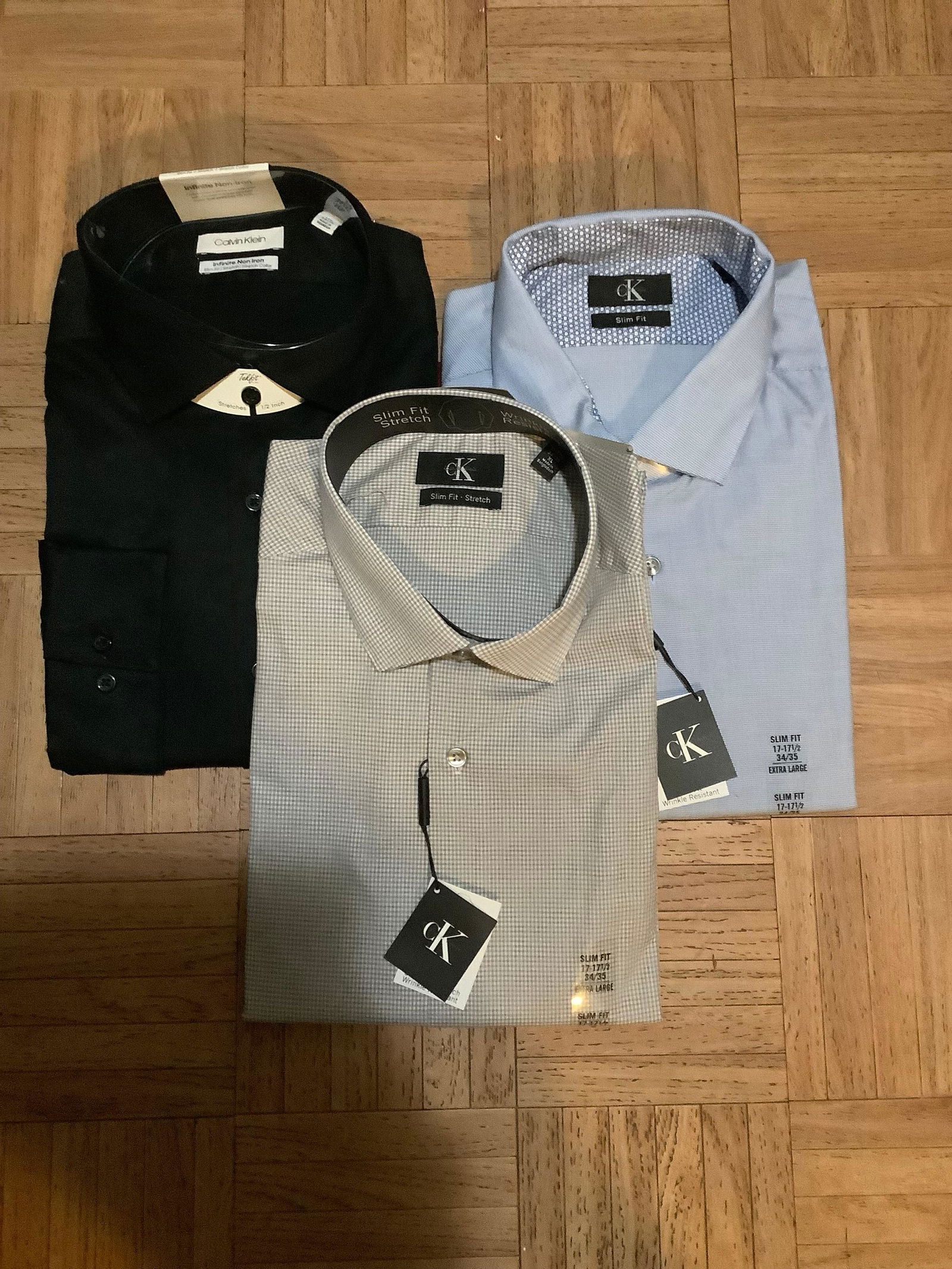 Lot of 3 New Men's Calvin Klein Shirts w/ Tags Sizes XL (1 of 1)