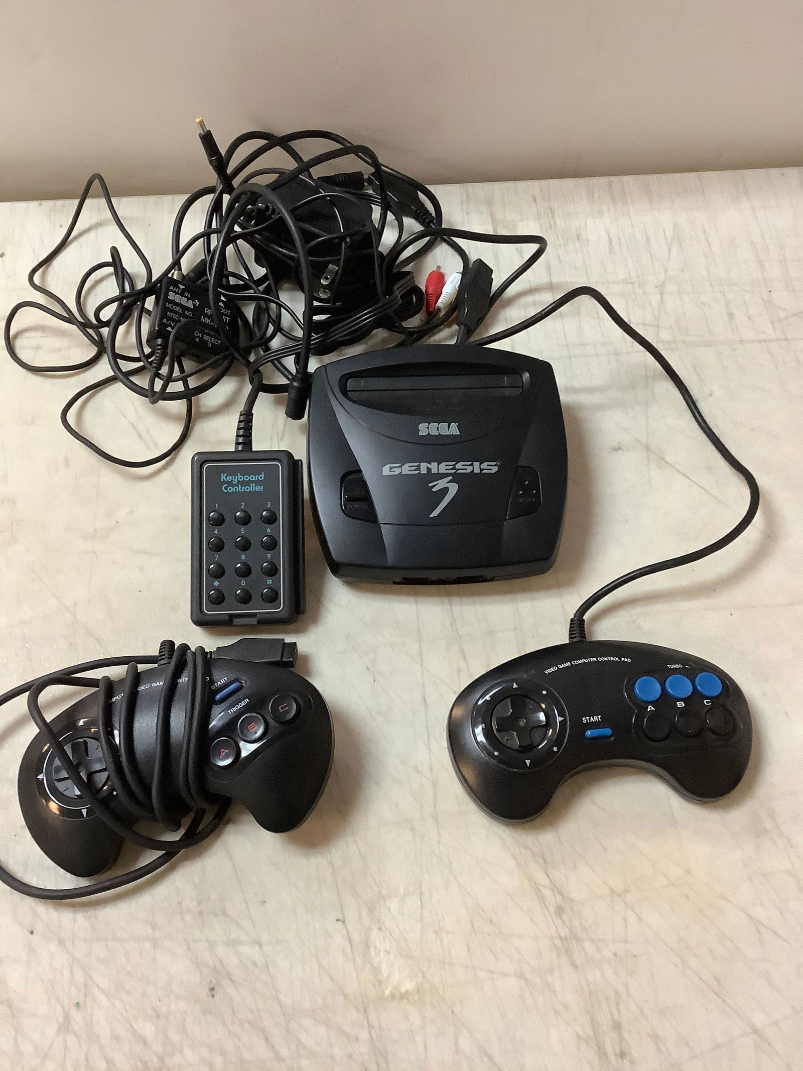 Sega Genesis 3,Seriel No. AG82149151 Model No.MK-1411 w/ Controllers and adapter (1 of 1)