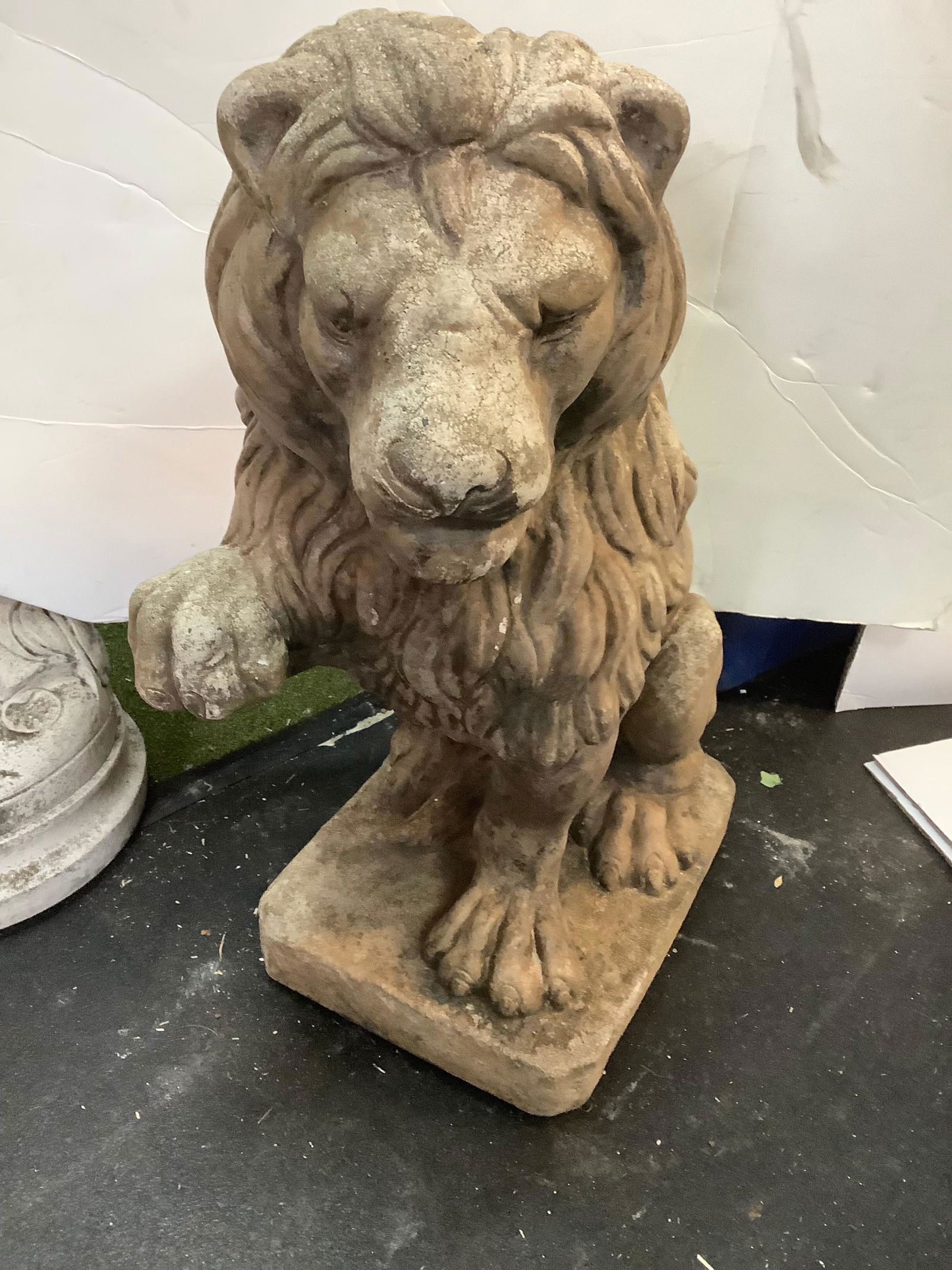 Cement Lion outdoor statue 11" (1 of 1)