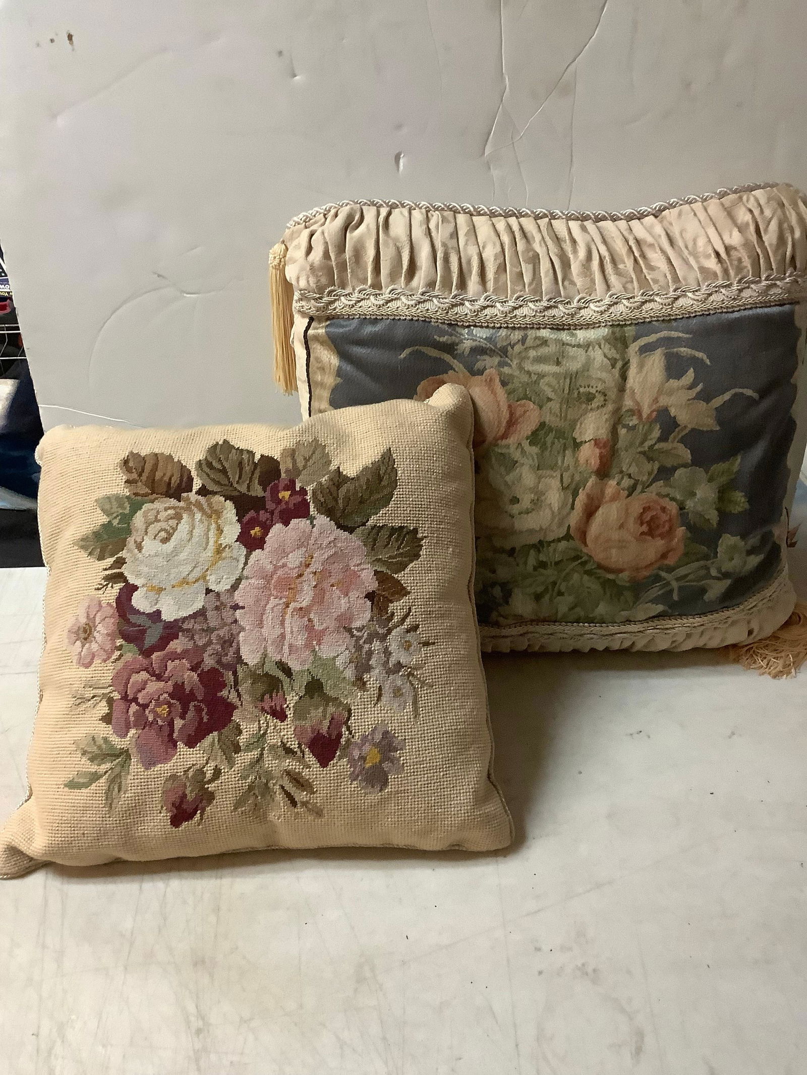 2 floral print throw pillows (1 of 1)