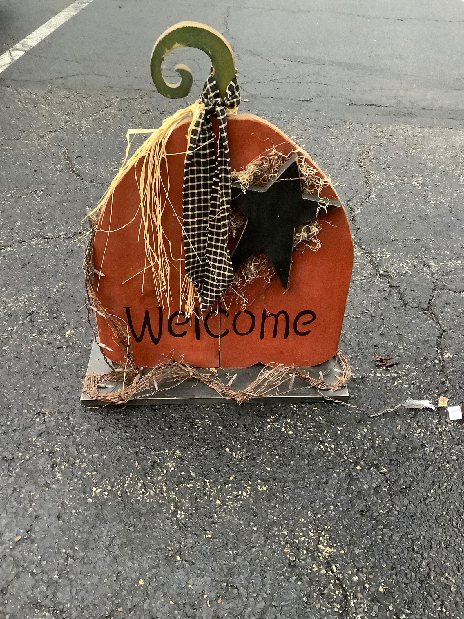 pumpkin fall light up welcome sign 31 in (1 of 1)