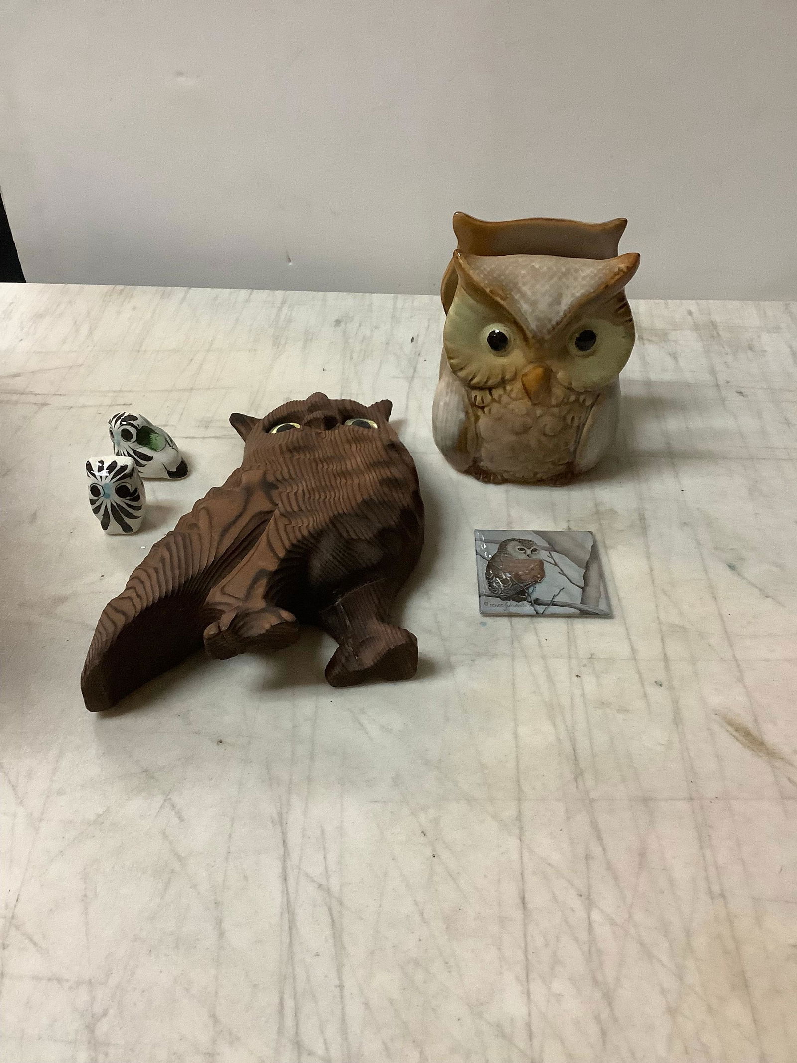 Owl napkin holder figure 5 in, owl magnet, miniature figure and more: Owl napkin holder figure 5 in, owl magnet, miniature figure and more