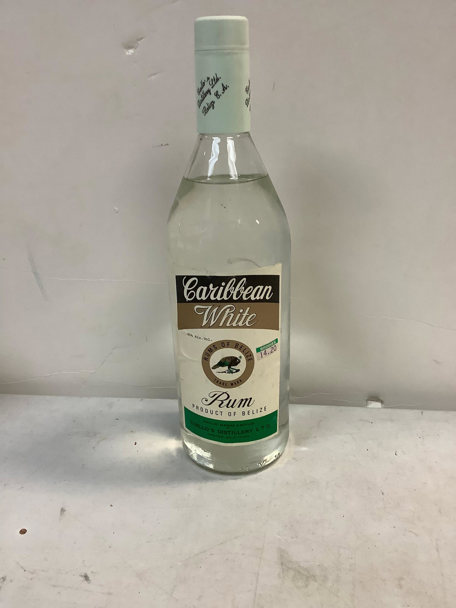 Caribbean White Rum (Unopened): Any contents in bottle is Free; You are bidding on the bottle & unbroken tax stamp