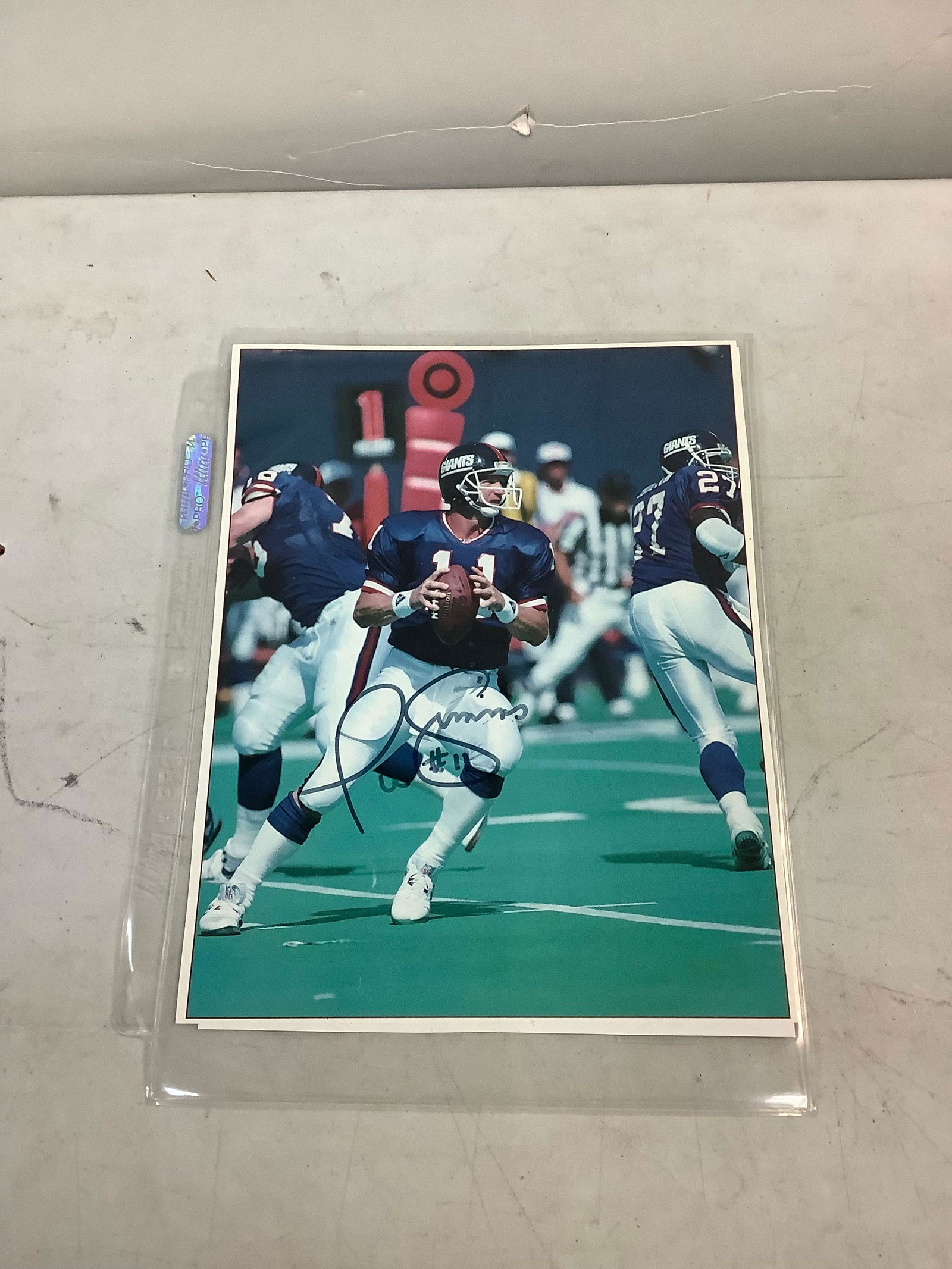 Signed Football Picture 10X8", "Phil Simms" (1 of 1)