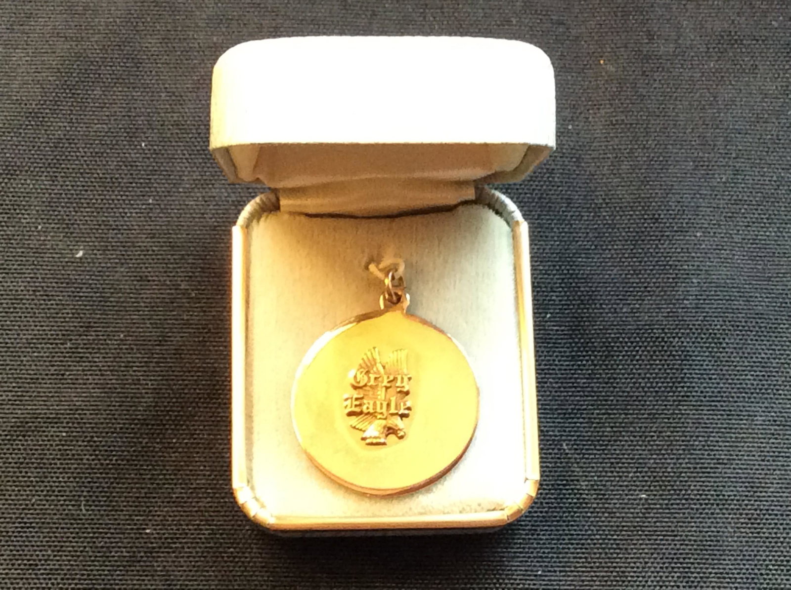 Grey Eagle Gold Filled Pendent 1": Grey Eagle Gold Filled Pendent 1"