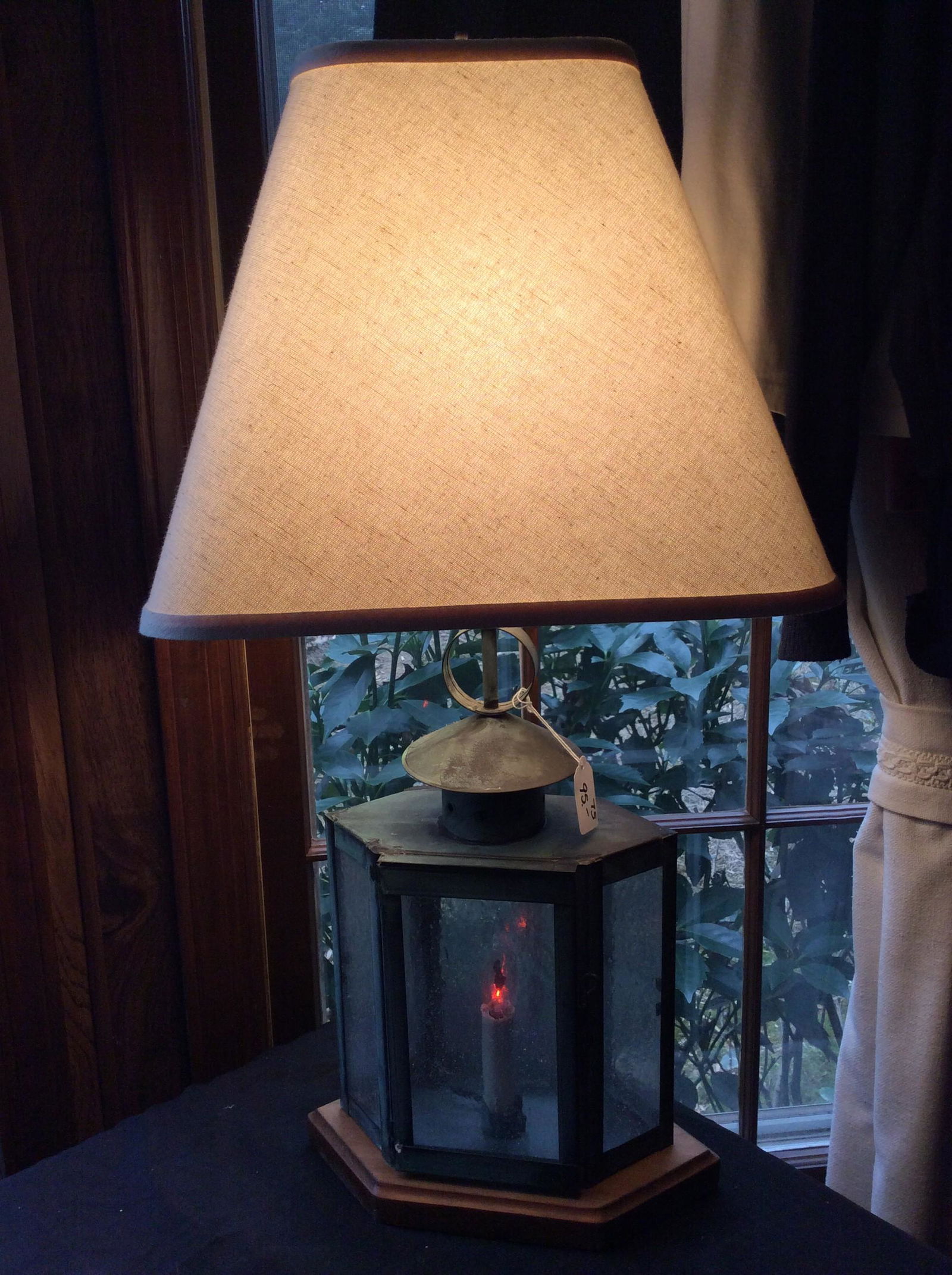 Vintage Nautical Style Lamp w/ Lighted Candle Stick Bottom 29x13 (1 of 1)
