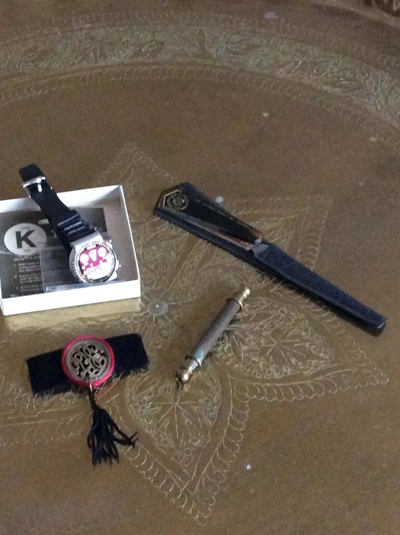Lot of Vintage Letter Opener, Watch, Brooch and More: Lot of Vintage Letter Opener, Watch, Brooch and More