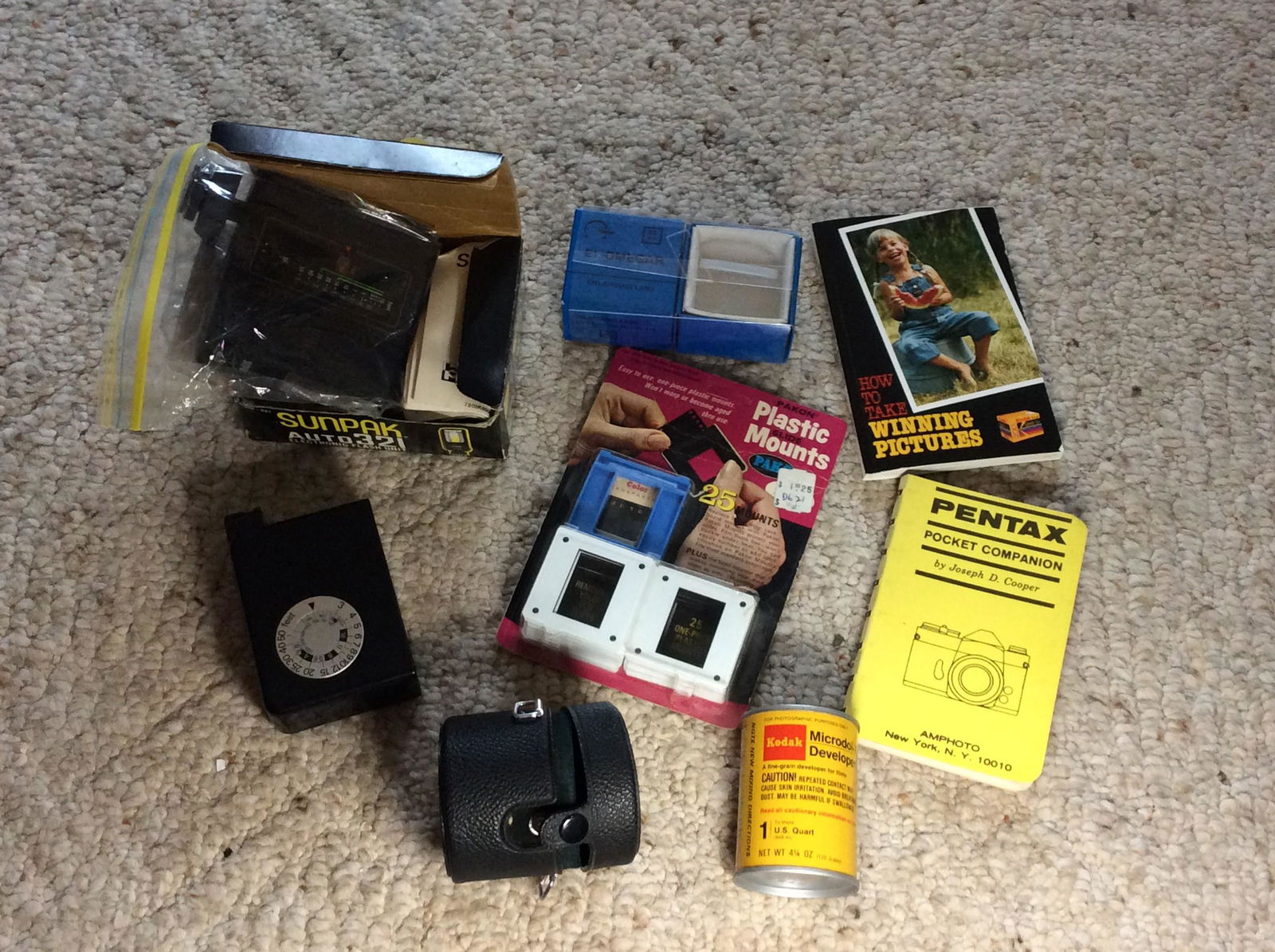 Lot of Camera Equipment including Plastic Slide Mounts, Electronic Flash, Enlarging Lens and More (1 of 1)