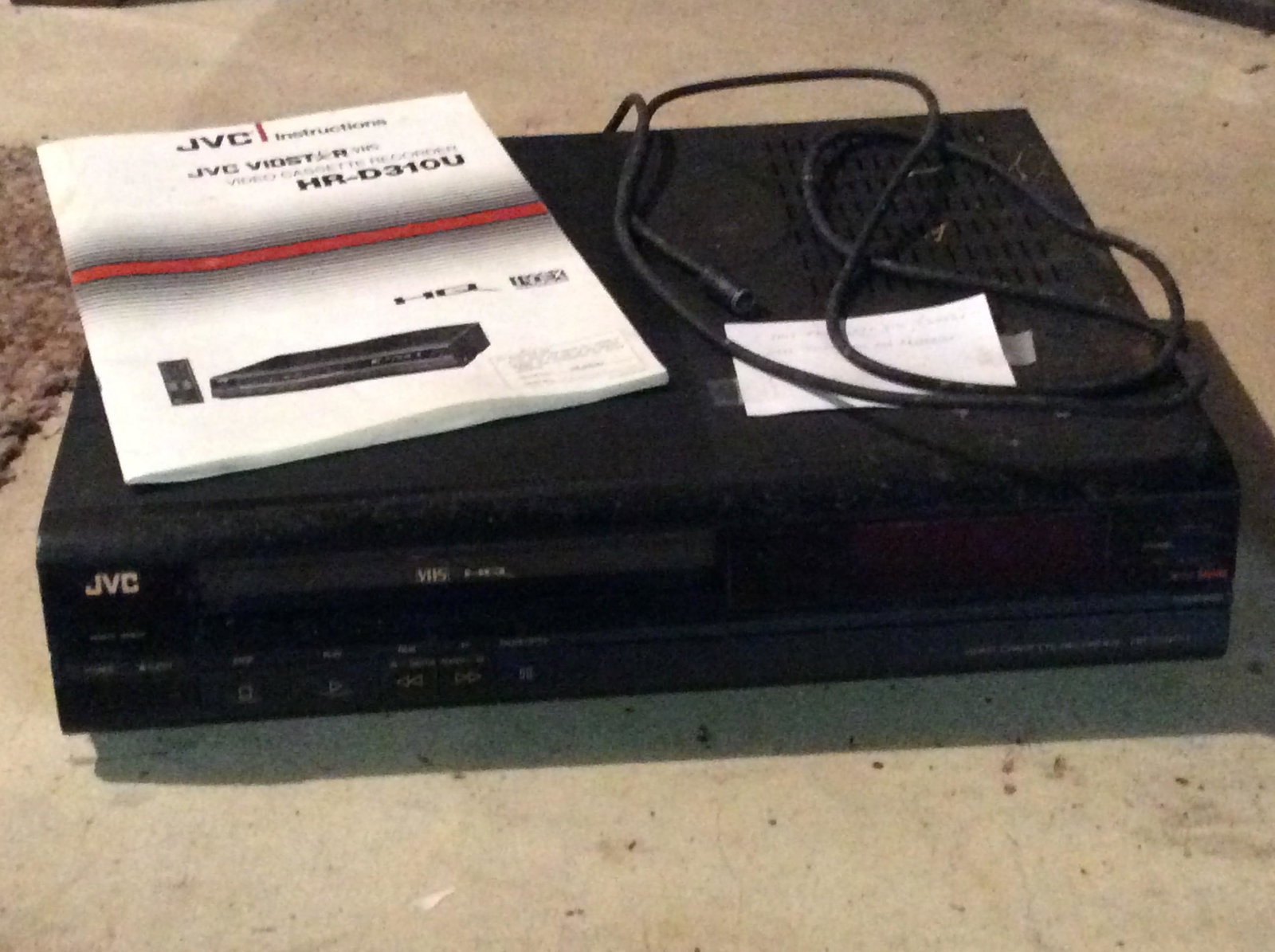 JVC VHS Player w/ Manual (1 of 1)