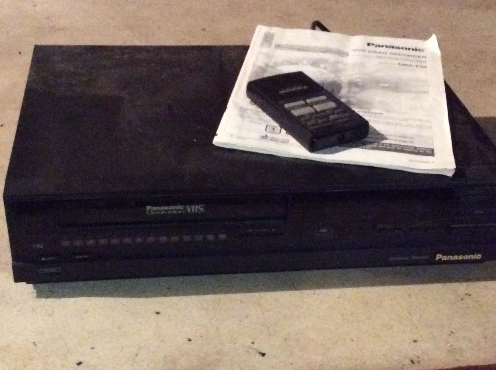 Panasonic VHS Player w/ Remote and Manual (1 of 1)
