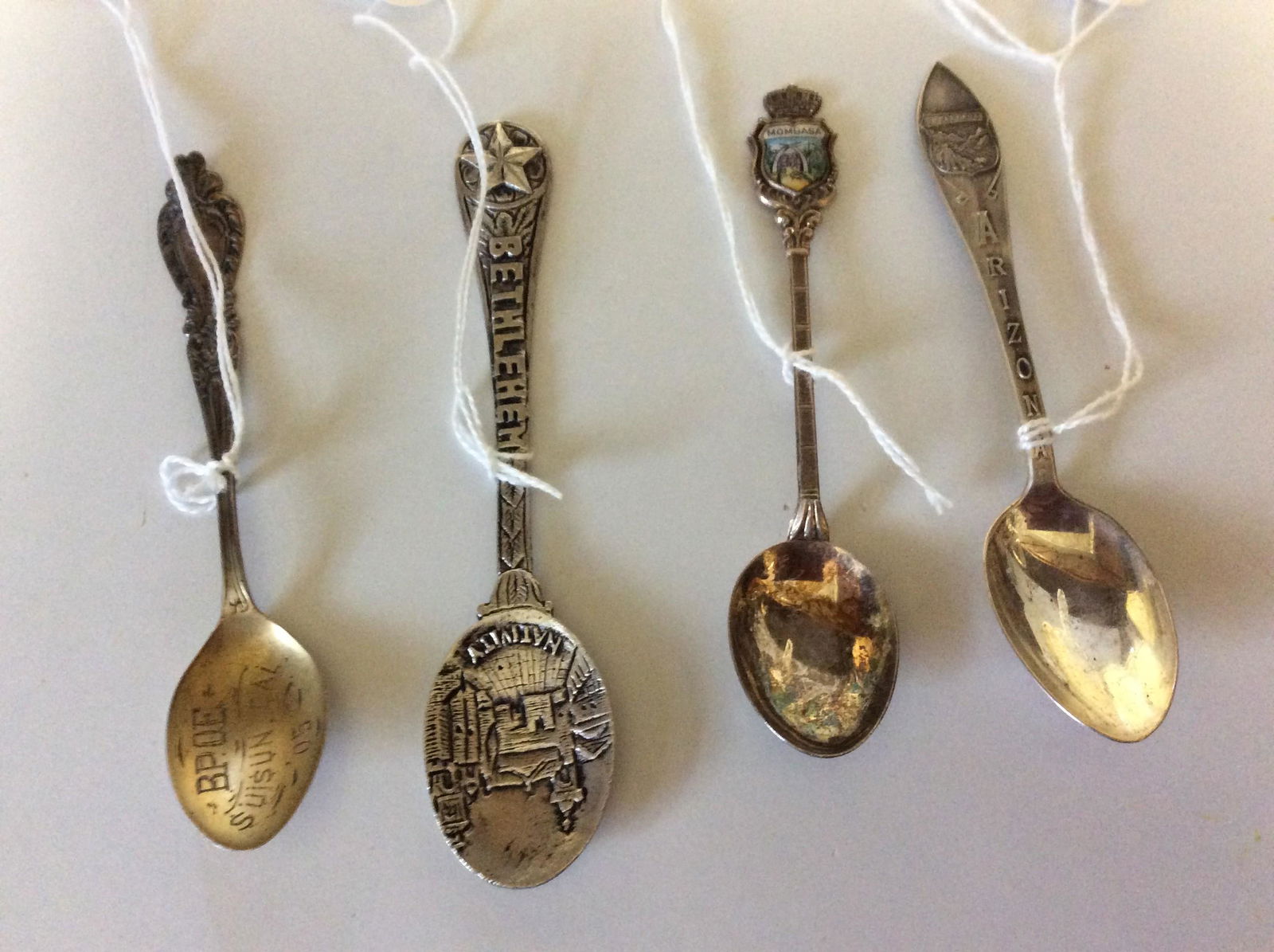 Lot of 4 Sterling Silver Collector Spoons (1 of 1)