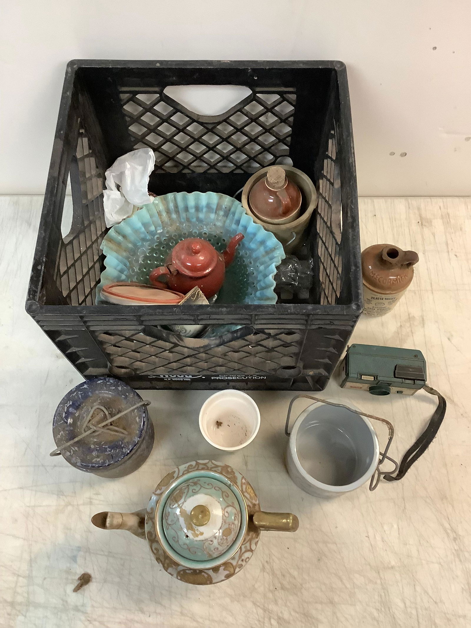 Hand Painted Tea Pot made in Japan, vintage lidded Stone Jars & more (1 of 1)