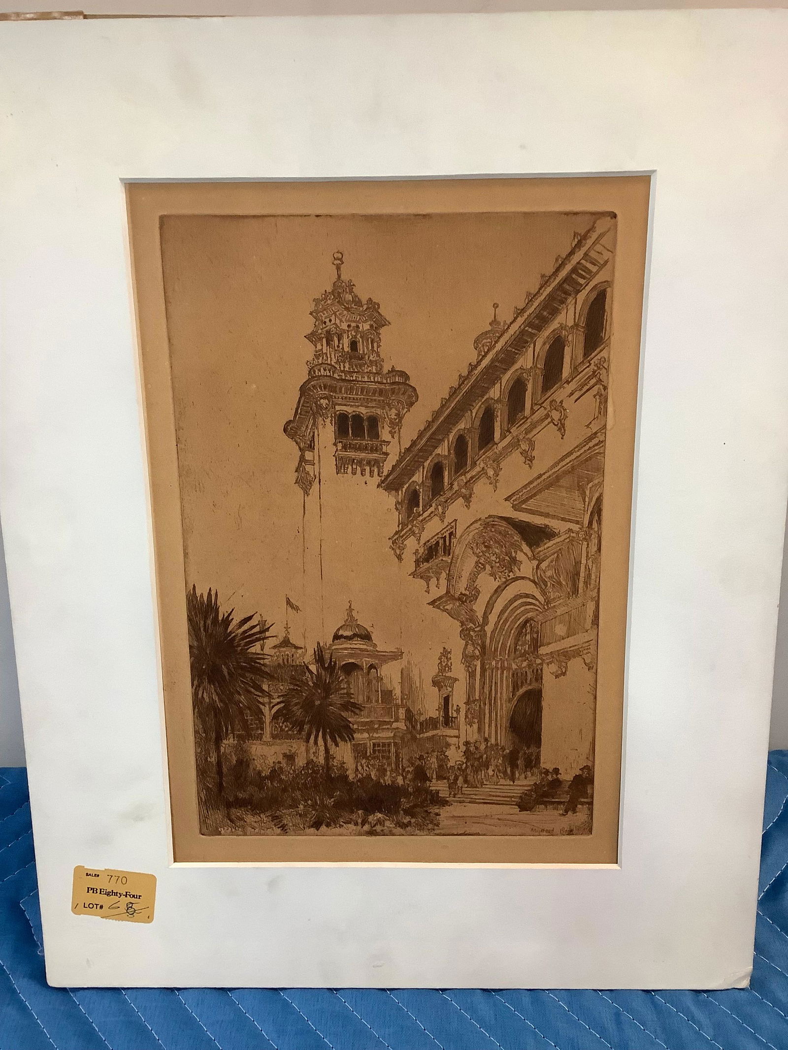 Etching Handprinted by Role Boer 14.5x13": Etching Handprinted by Role Boer 14.5x13"