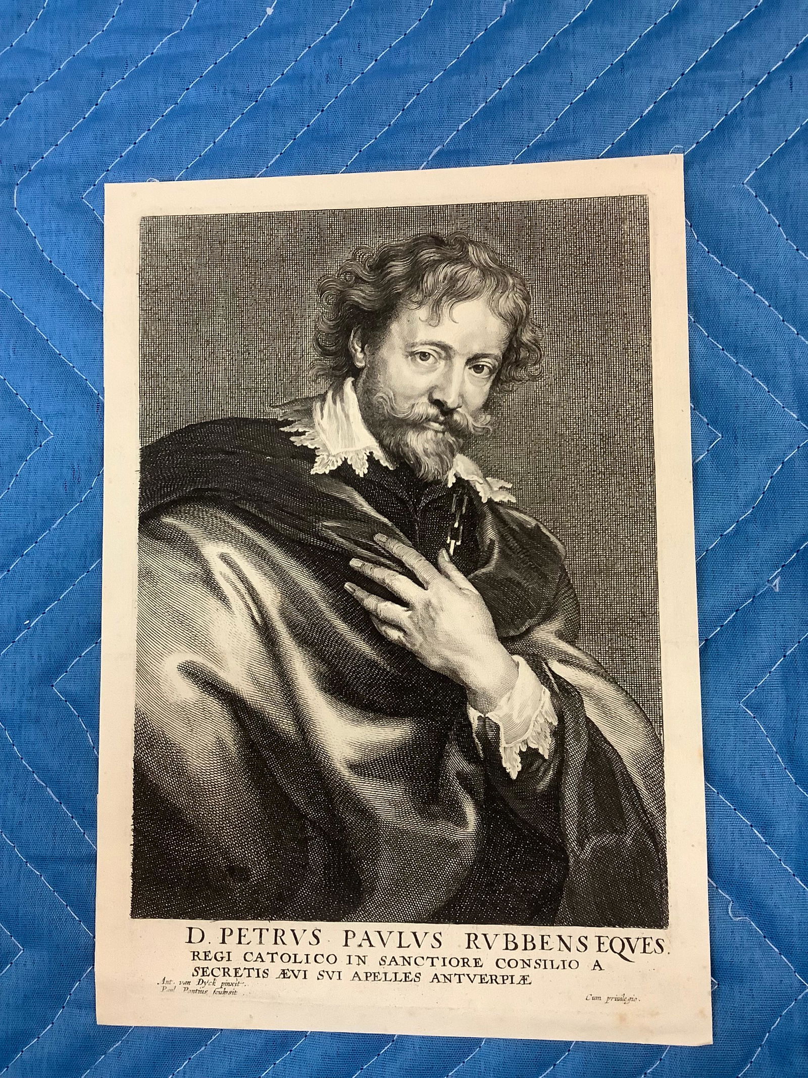 Etching of Paules du Pont after Sir Anthony Dyck 9.5x7 (1 of 1)