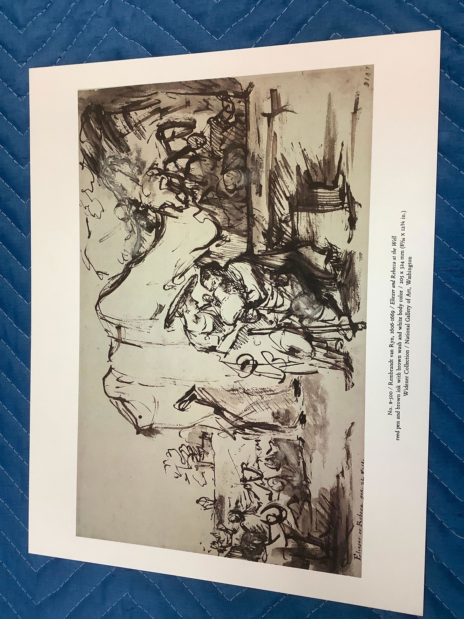 Signed DY Cameron Etching "The Wingless Chimera", 8.5x11", some water spots (1 of 1)