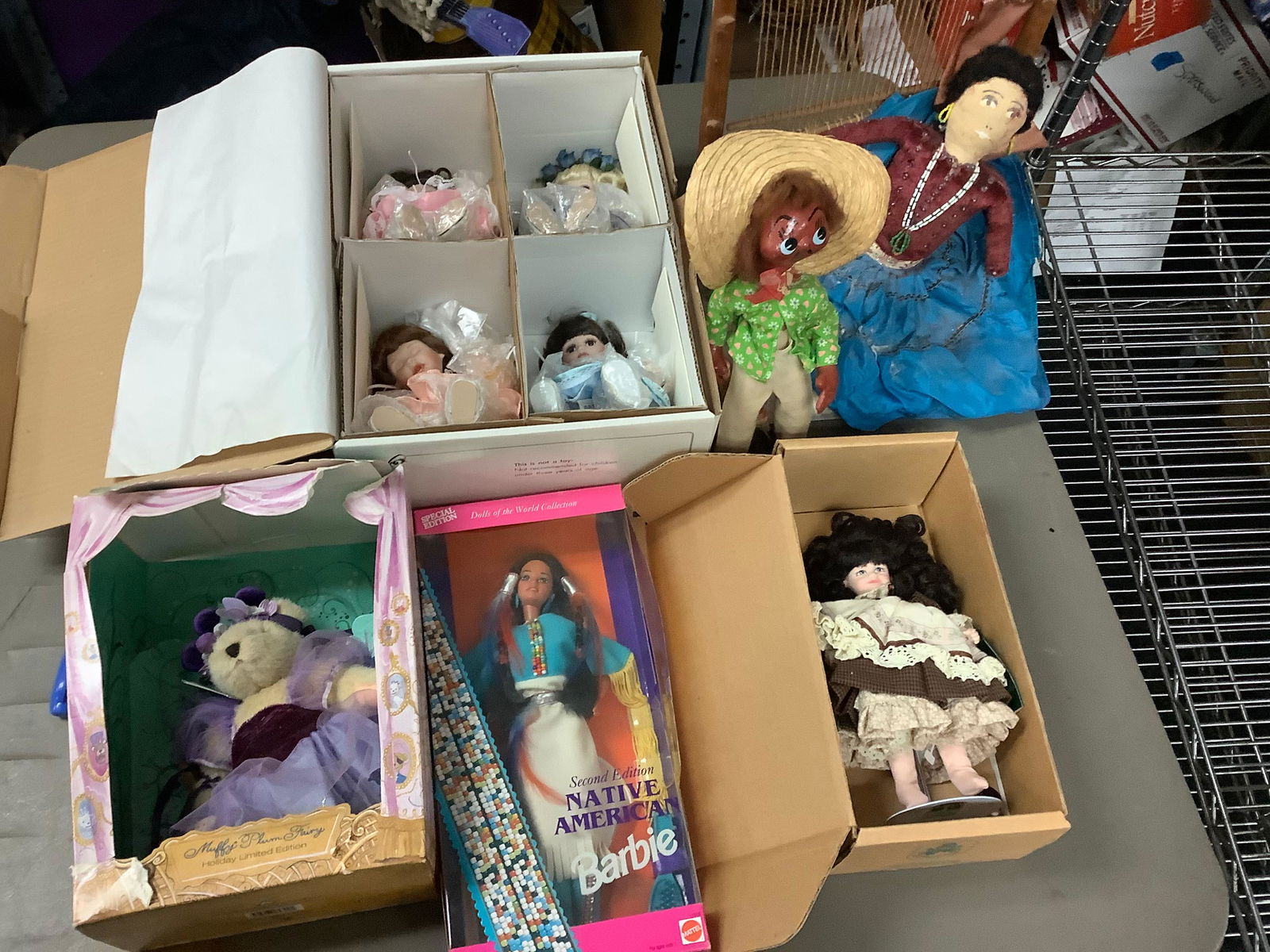 Lot of Marie Osmond Tiny Tots Collector dolls, Native American Barbie Doll and more (1 of 1)