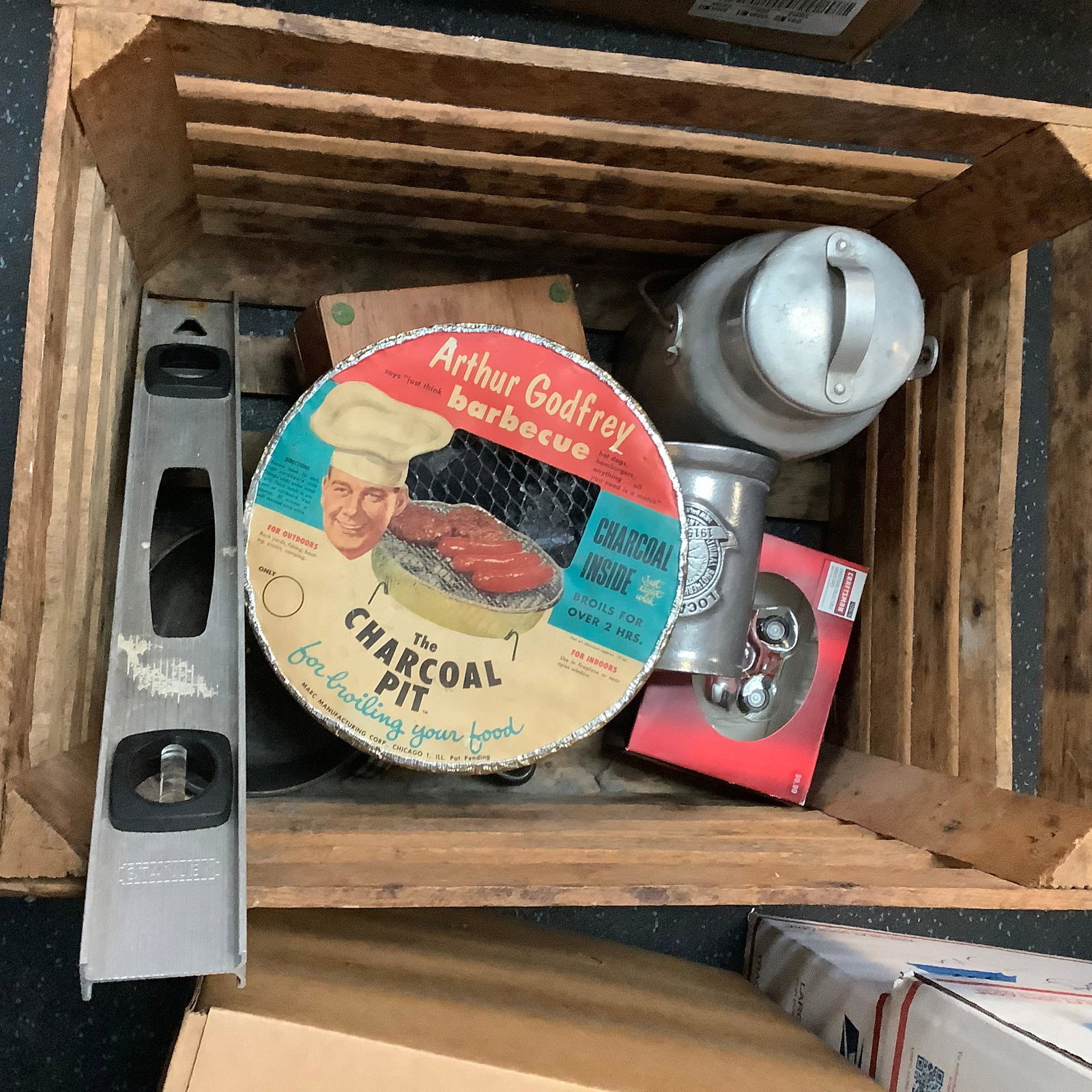 Lot of Arthur Godfrey Barbecue, Craftsman Collectible truck and more, includes crate: Lot of Arthur Godfrey Barbecue, Craftsman Collectible truck and more, includes crate