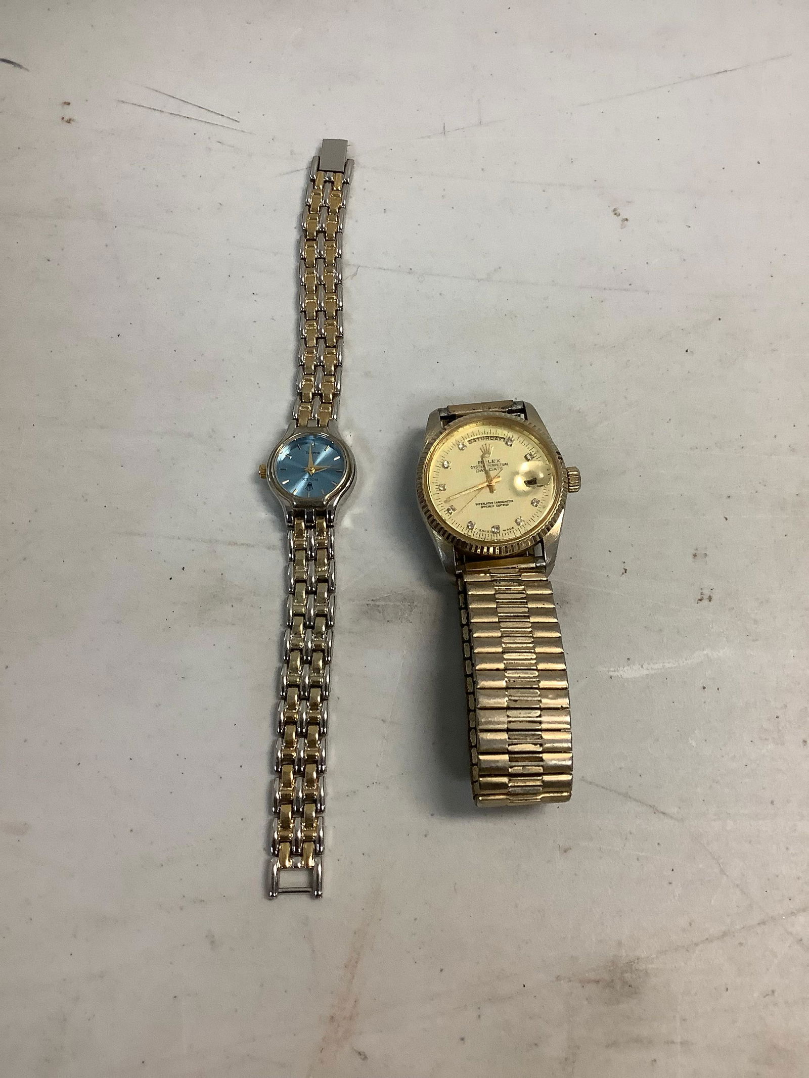 Lot of 2 Faux Rolex Watches: Lot of 2 Faux Rolex Watches