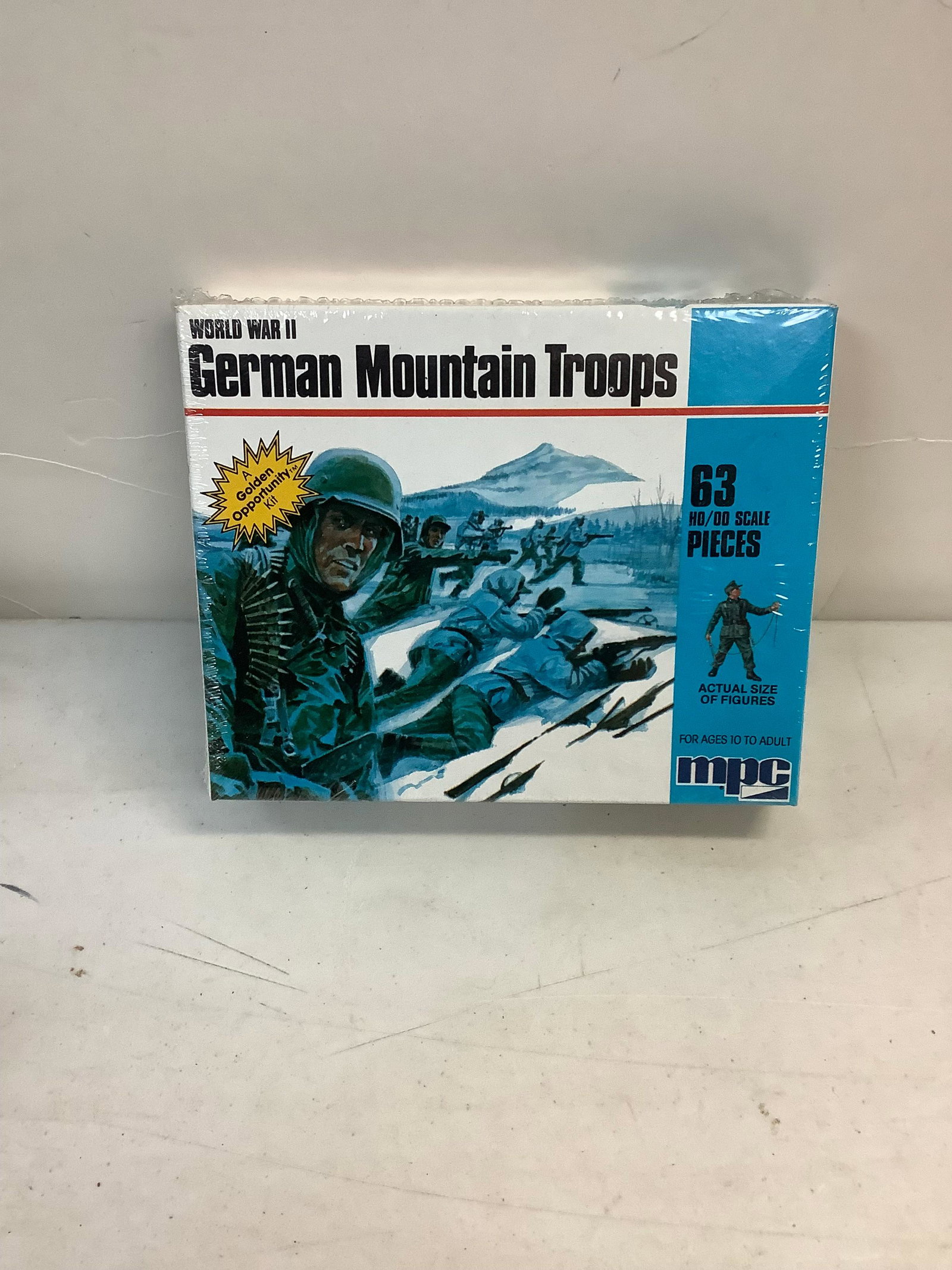 Sealed MPC World War II German Mountain Troops 63 Ho/OO Scale Pieces: Sealed MPC World War II German Mountain Troops 63 Ho/OO Scale Pieces