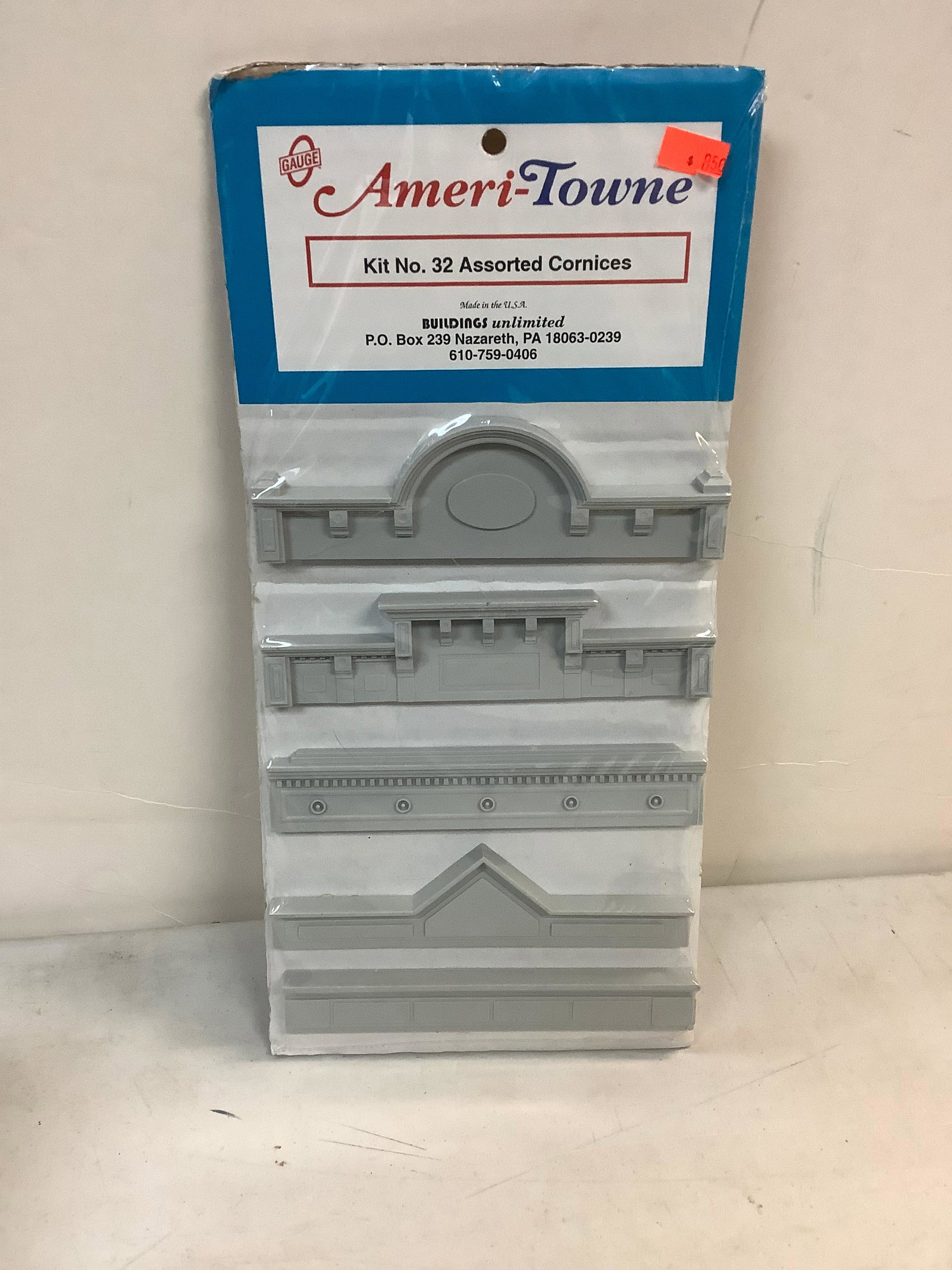 Sealed Gauge Ameri-Towne Kit No. 32 Assorted Cornices: Sealed Gauge Ameri-Towne Kit No. 32 Assorted Cornices