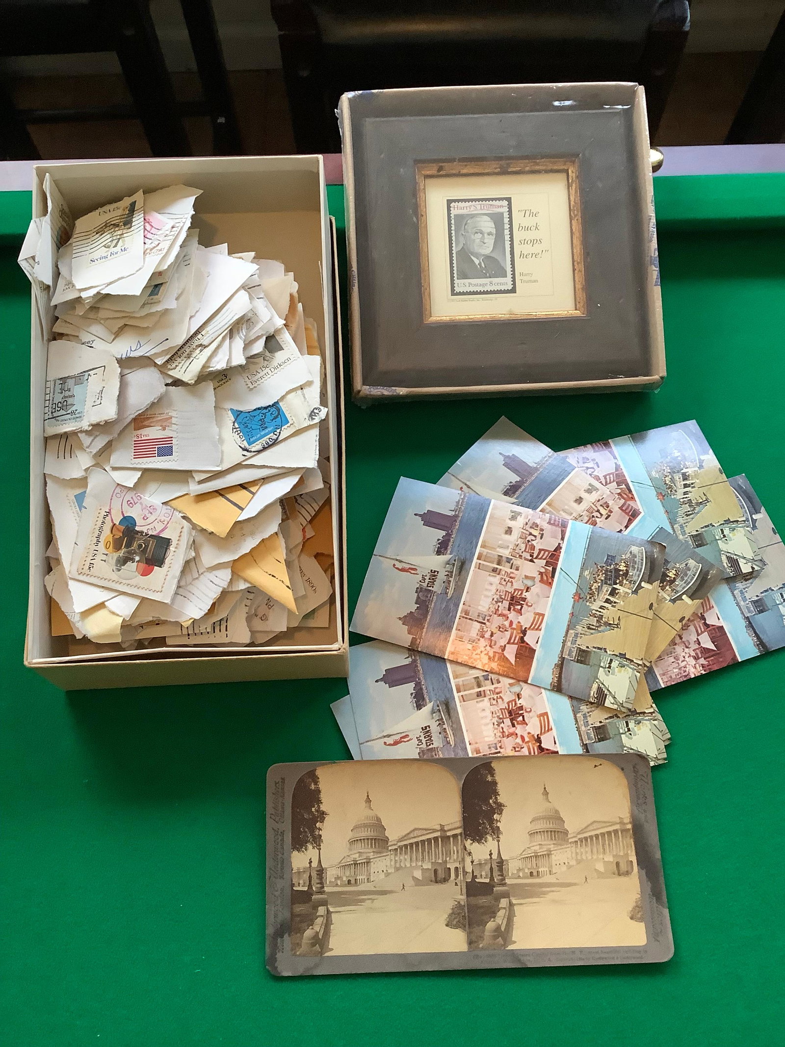 Sealed Framed 2001 Jack Rabbit Studio Harry S. Truman 8 Cents Stamp, Vintage 1904 Underwood &: Sealed Framed 2001 Jack Rabbit Studio Harry S. Truman 8 Cents Stamp, Vintage 1904 Underwood & Underwood U.S. Capital Picture, Postcards and More