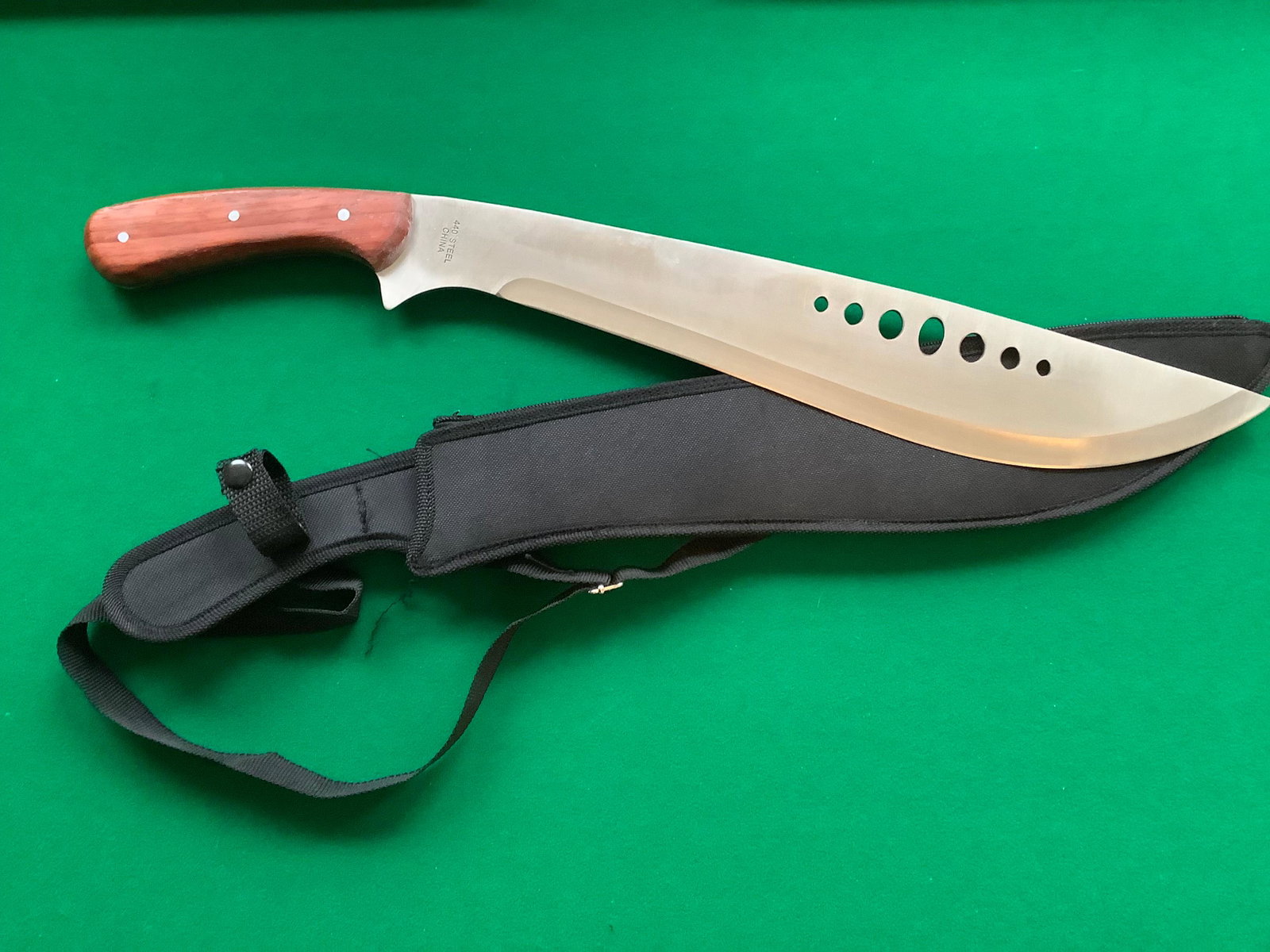 Sharp 440 Steel Knife w/ Sheath 21": Sharp 440 Steel Knife w/ Sheath 21"