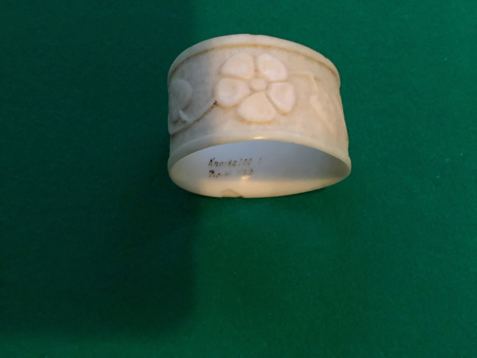 Vintage Signed Carved Bone Piece: Vintage Signed Carved Bone Piece