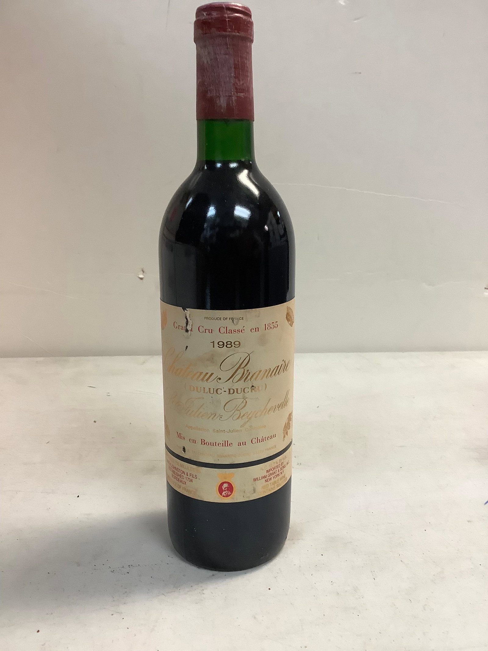Sealed 1989 CHATEAU BRANAIRE, St. Julian Beychevelle, Red Bordeaux 750ml: Sealed 1989 CHATEAU BRANAIRE, St. Julian Beychevelle, Red Bordeaux 750ml