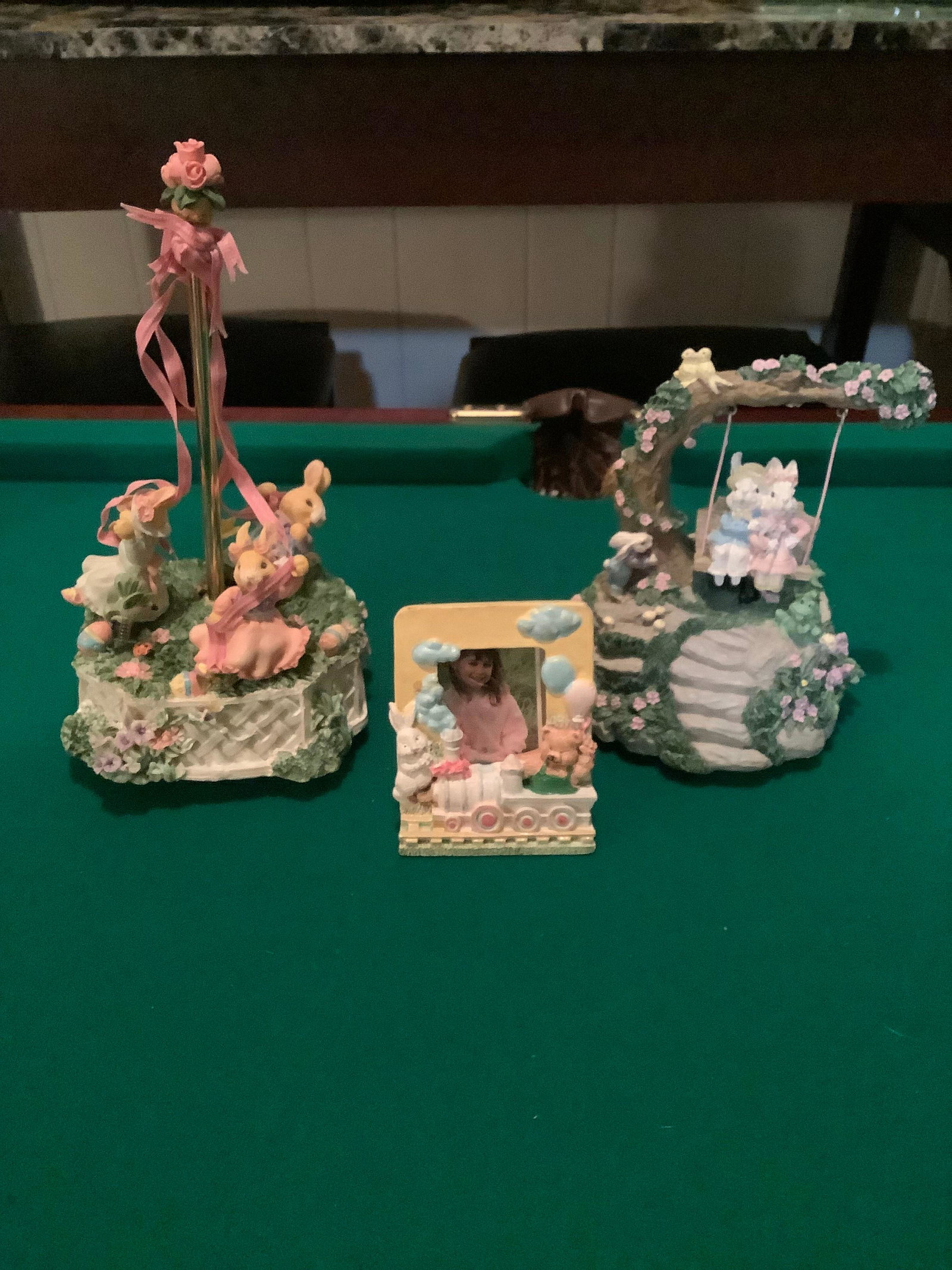 Lot of Ceramic Musical Statues and Small Bunny Frame Tallest 8.5": Lot of Ceramic Musical Statues and Small Bunny Frame Tallest 8.5"