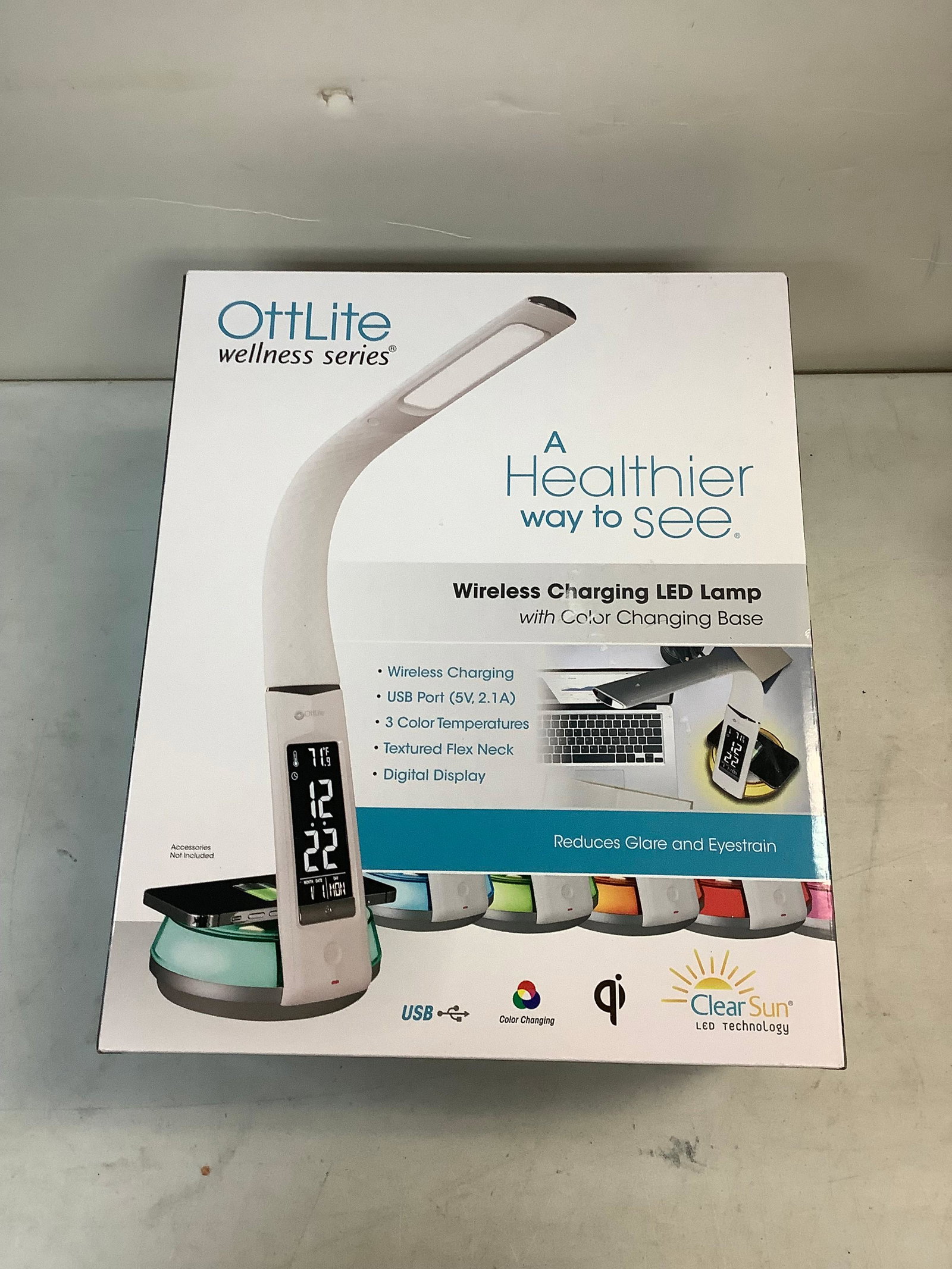 New Ottlite Wellness Series Wireless Charging Led Lamp with Color Changing Base (1 of 1)