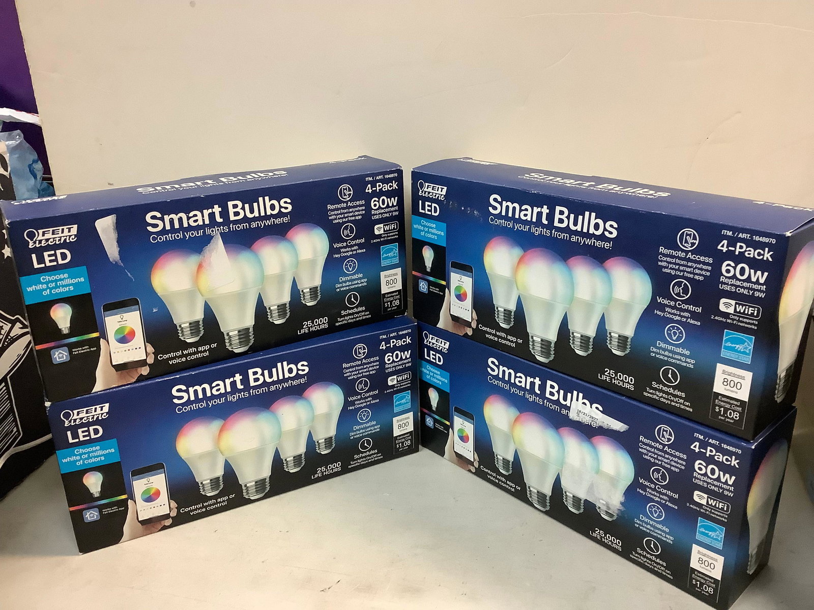 Lot of 4 pack Led smart light bulbs (1 of 1)