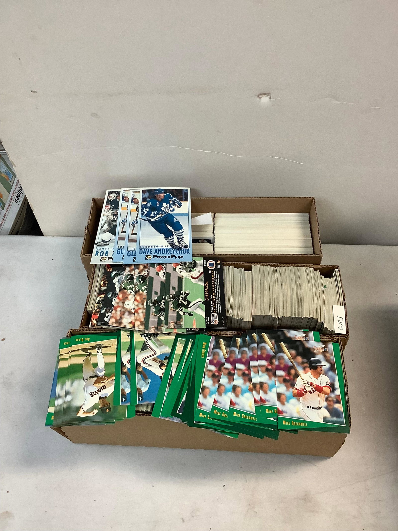 Leaf 1990 cards, pro set platinum 1991 cards, and score Select 1993 (1 of 1)