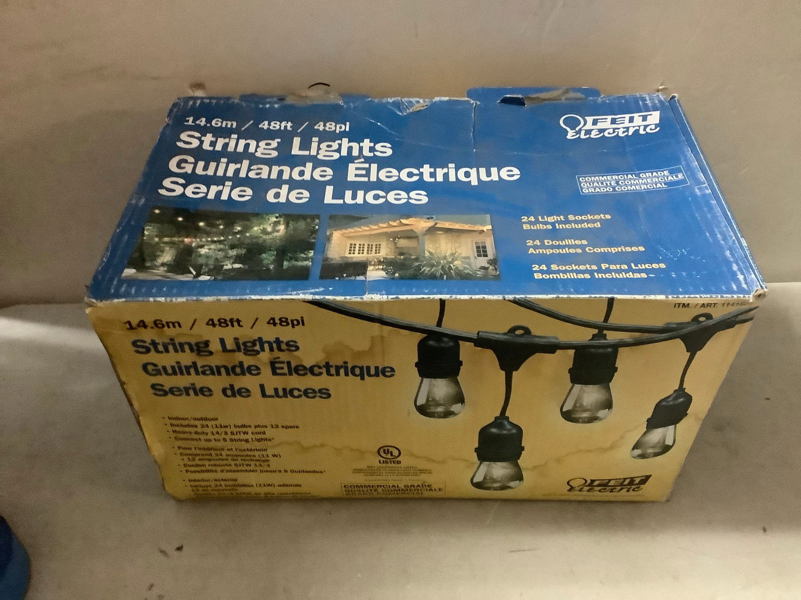 Feit Electric 48ft String Lights (24 Light Sockets Bulbs Included) (1 of 1)