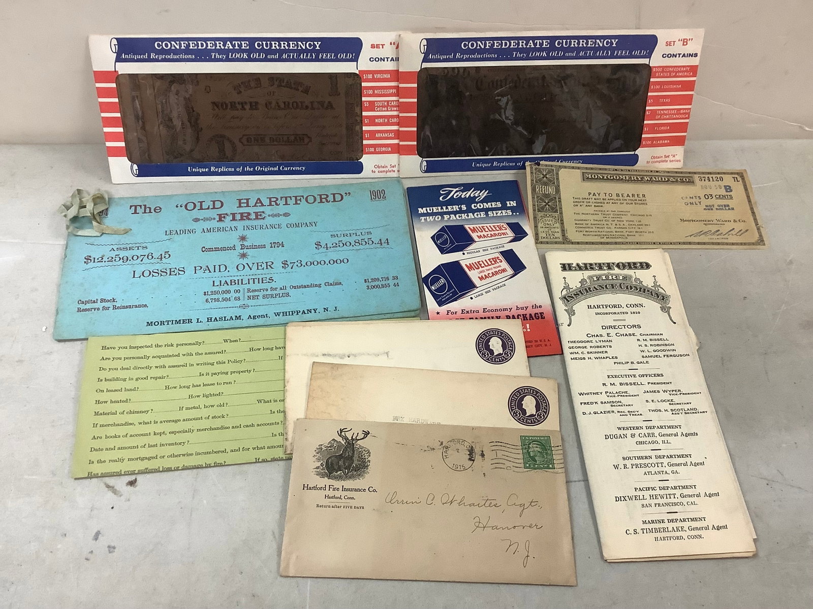 Lot of confederate currency and more: Lot of confederate currency and more
