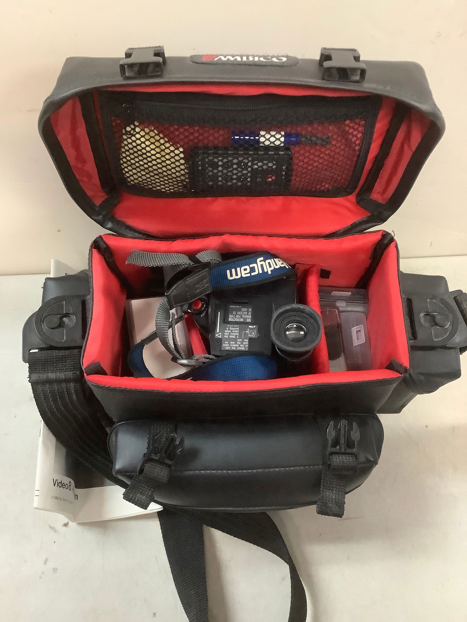 Sony CCD video camera with 4 batteries, adapters, tapes, remote manual & bag (**working condition, (1 of 1)