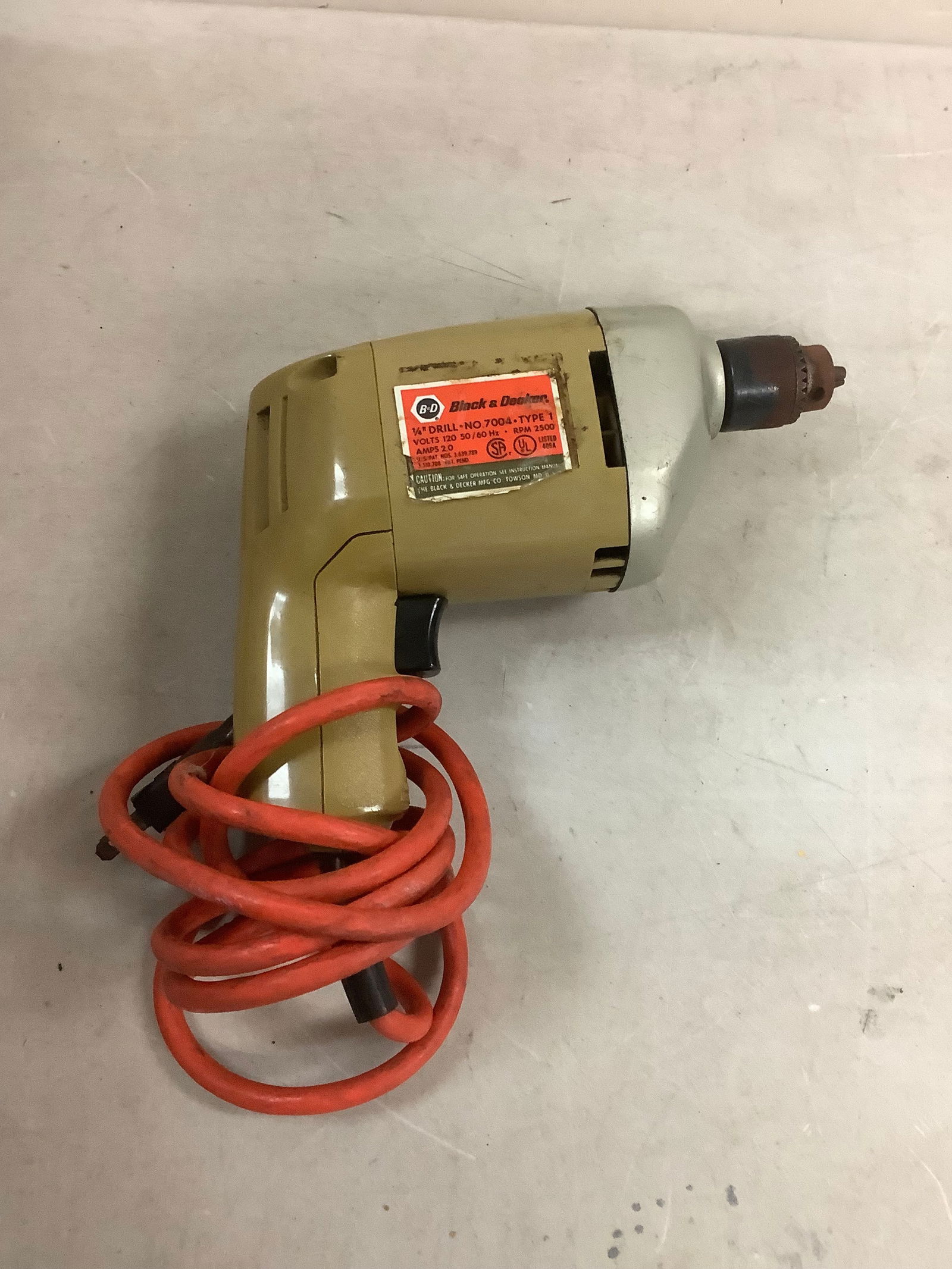 Vintage Black & Decker cordeo electric drill 1/4 in (Working) (1 of 1)