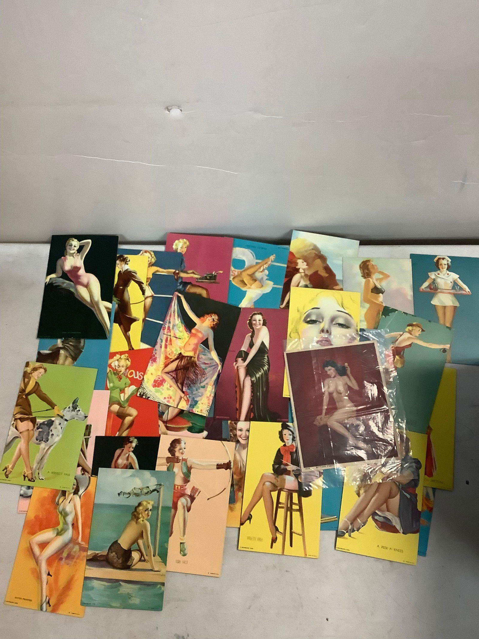 lot of vintage mutoscope cards (1 of 1)