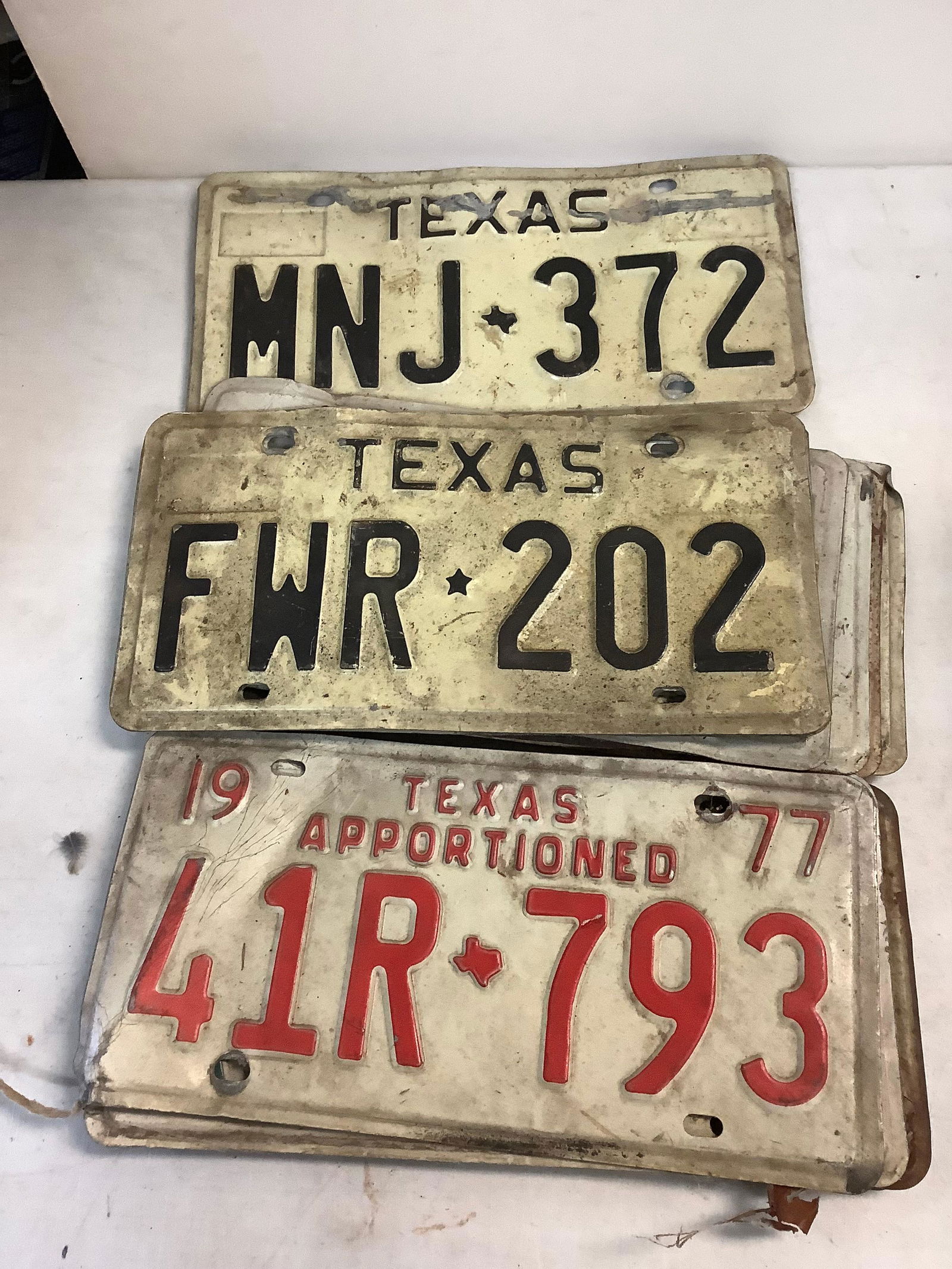 lot of vintage Texas license plates (1 of 1)